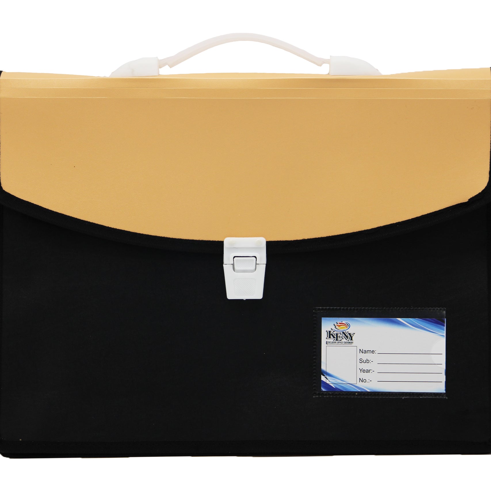 Keny Dual Colour Document Folder | With Handle & Lock |FC Size