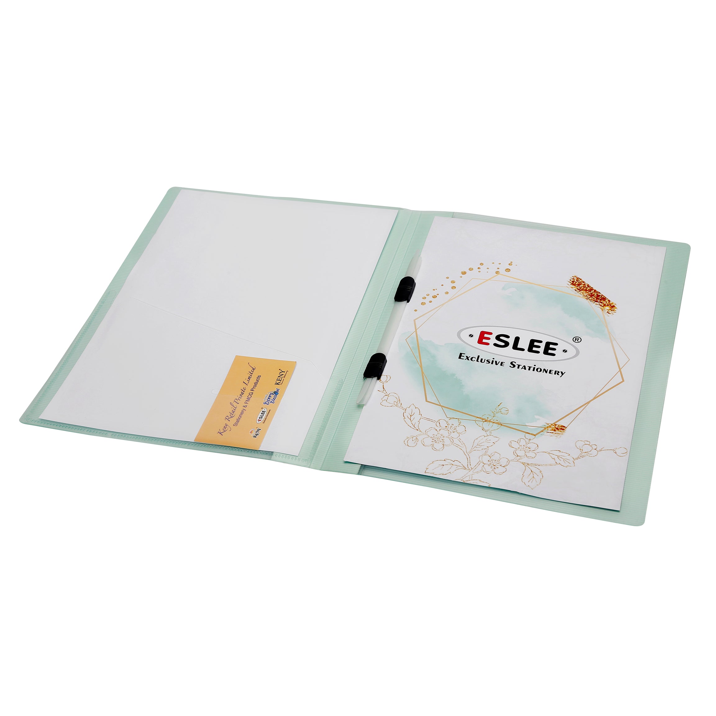 Eslee Straightline Presentation File with Pocket | FC Size | Pack of 10