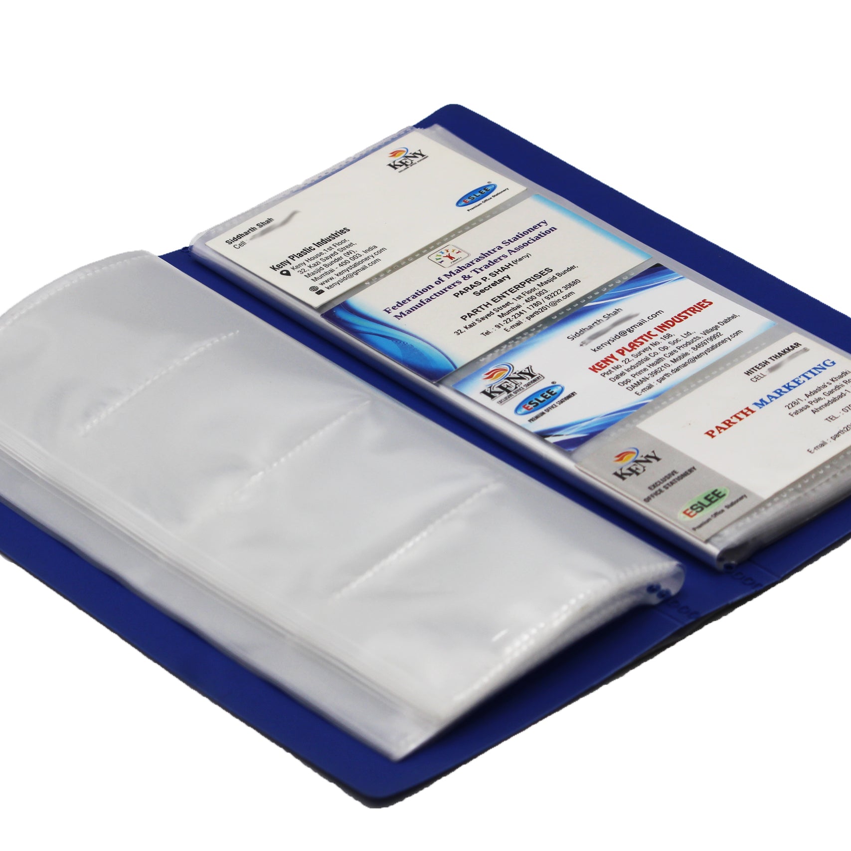 Keny Business Card Folder | 4 Card Slots | 240 x 2 Pockets With Box