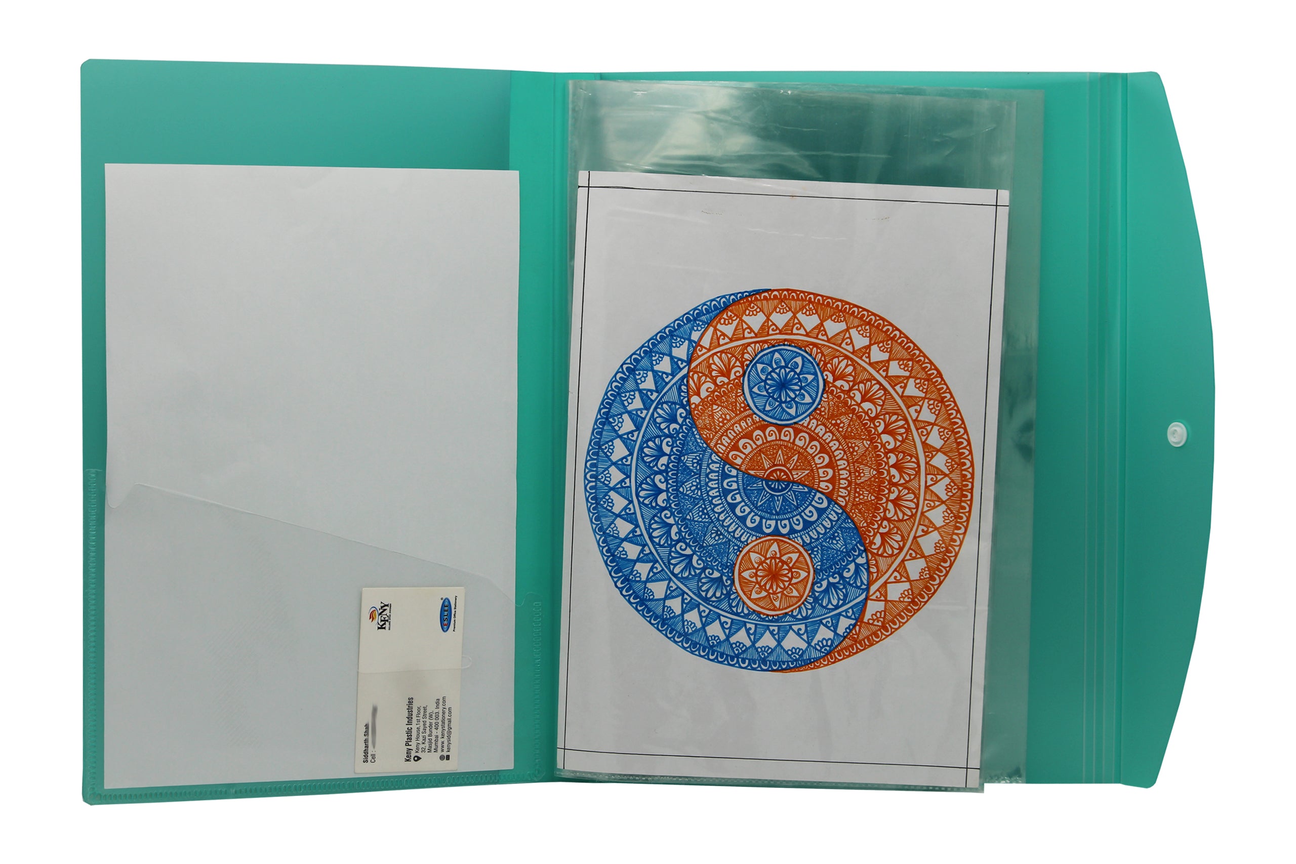 Keny Multi-utility Trasparent Display File |10 Pockets | FC Size