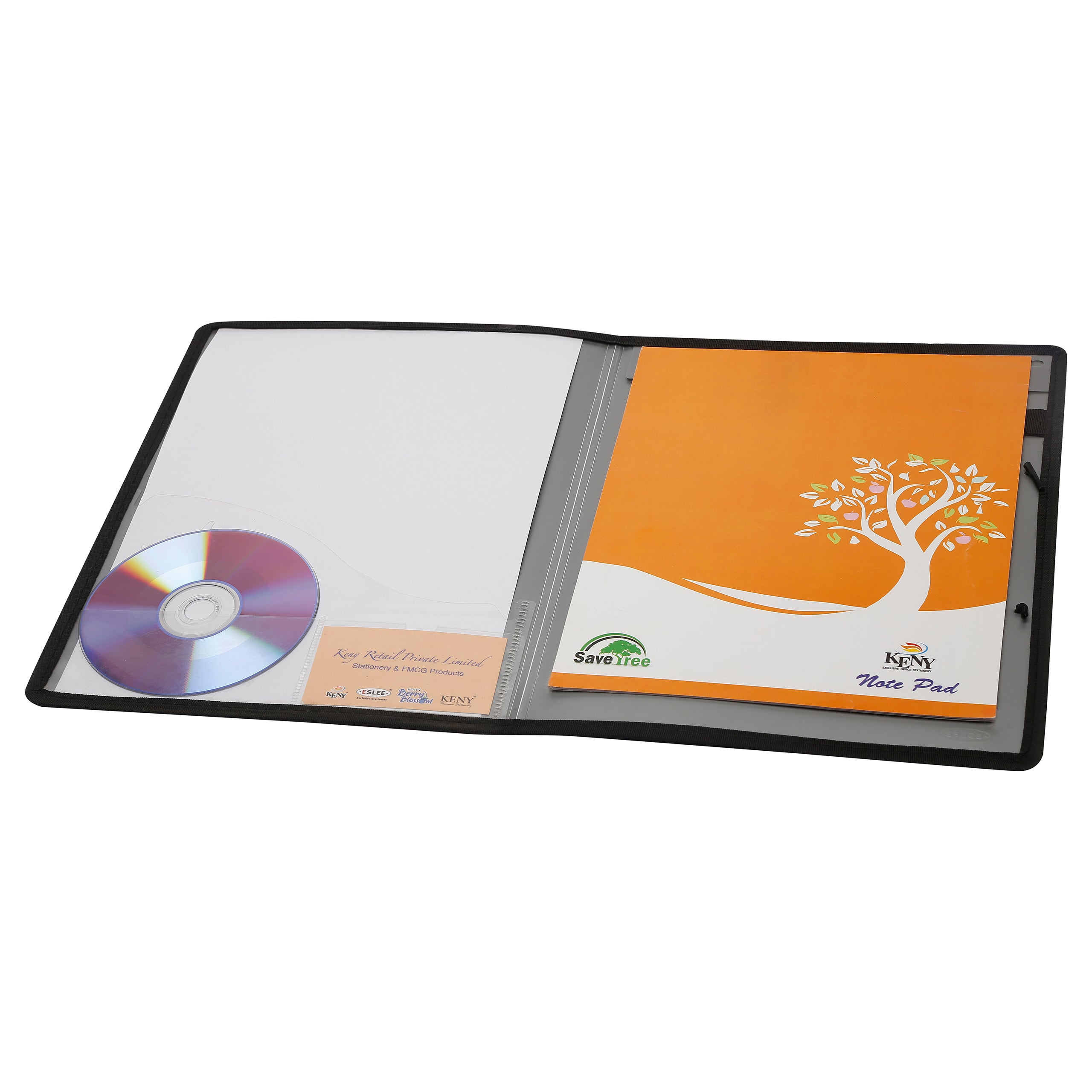 Eslee Metallic Conference File | Pad & Elastic Button | A4 Size