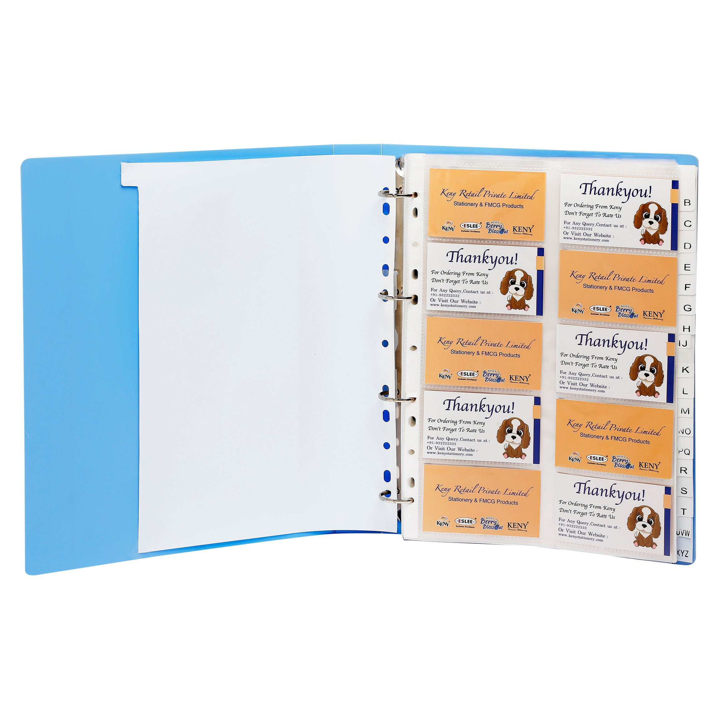 Eslee  Business Card Folder With Index Set | 10 Card Slots | 600 Pockets With Box