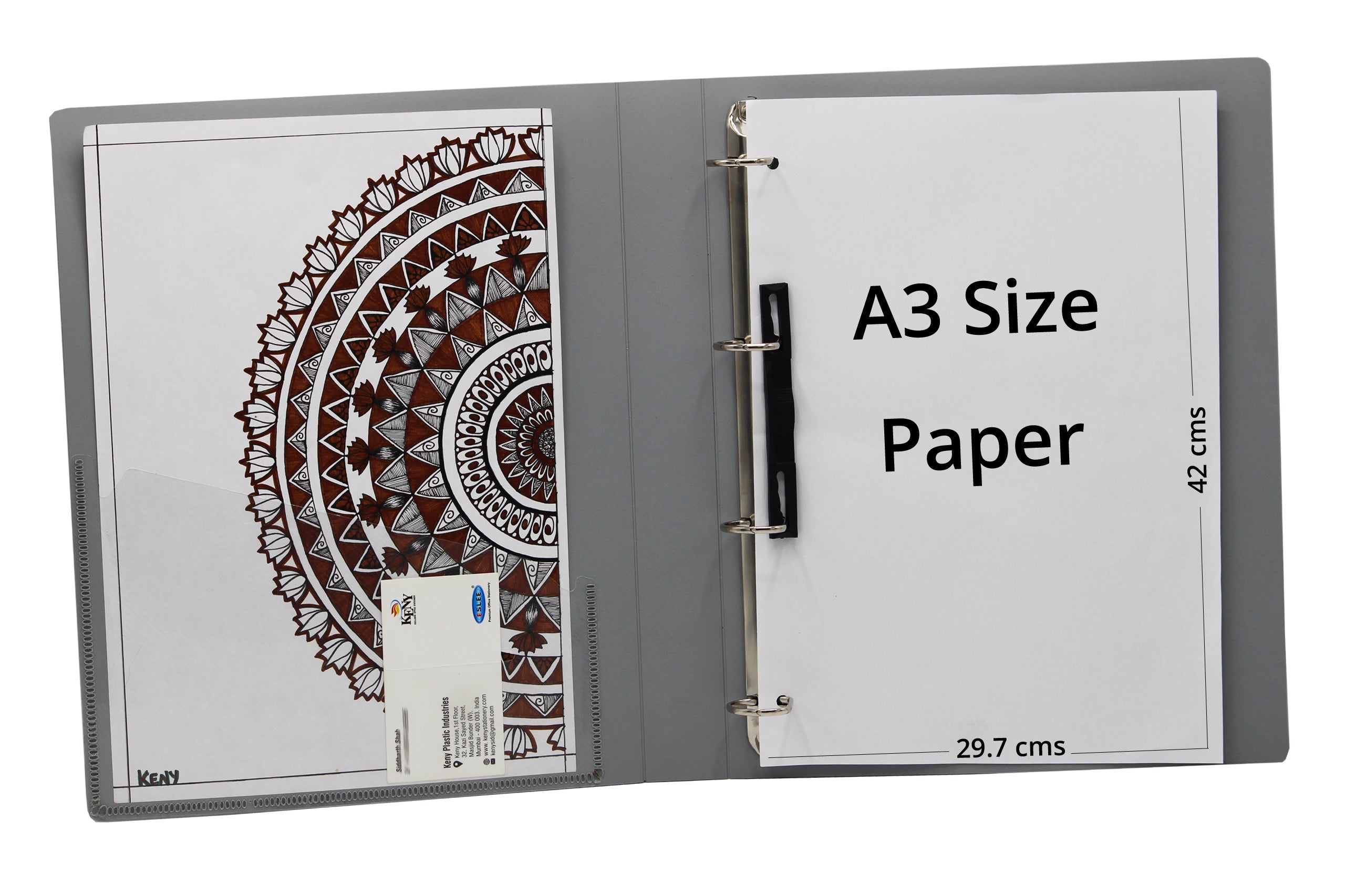 Keny Ring Binder File | 4D 25 mm Clip |  A3 Size