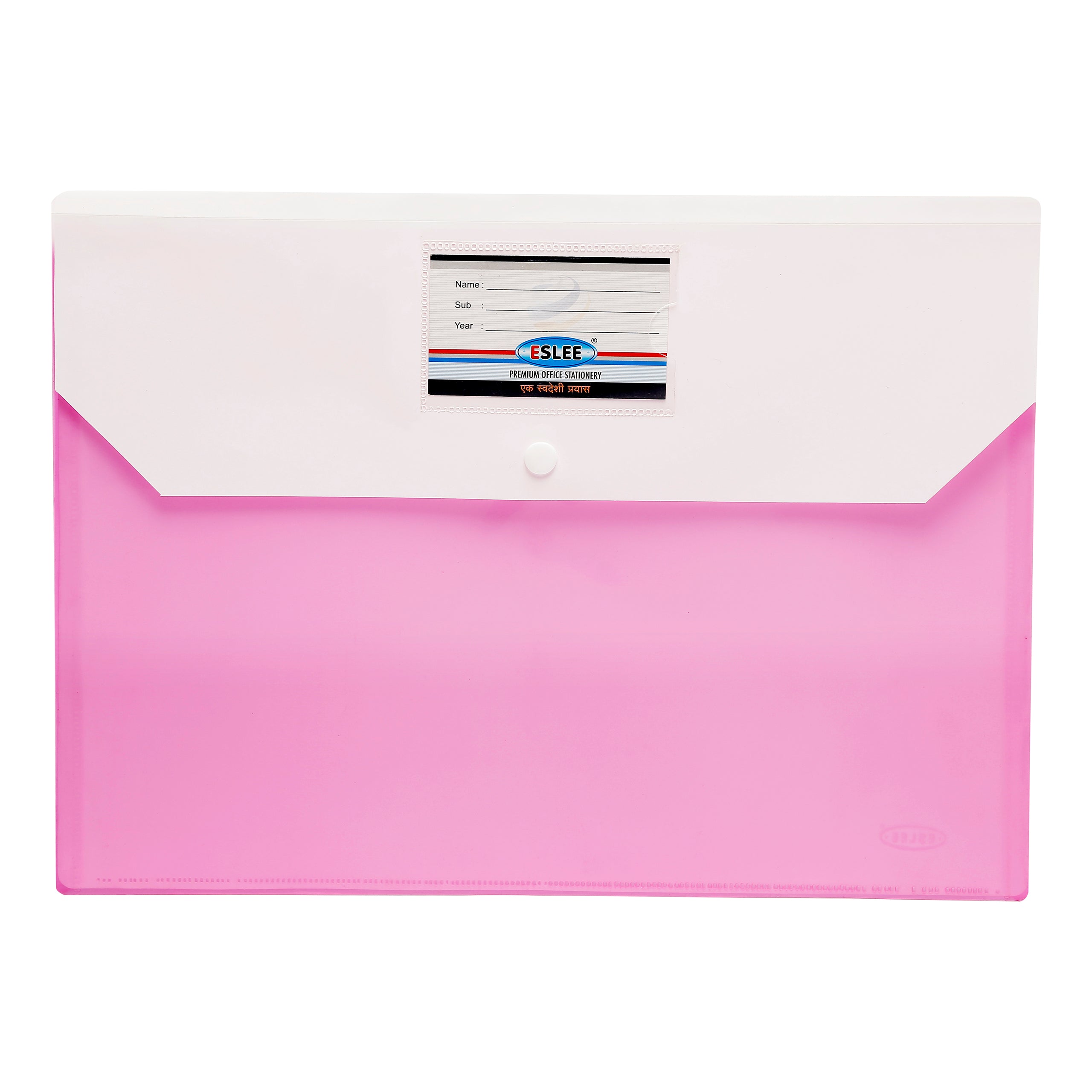 Eslee Envelope File | With Back Pocket & Window | FC Size | Pack of 10