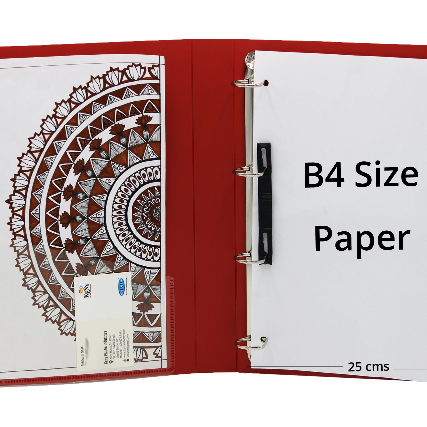 Keny Ring Binder File | 4D 25 mm Clip |  B4 Size
