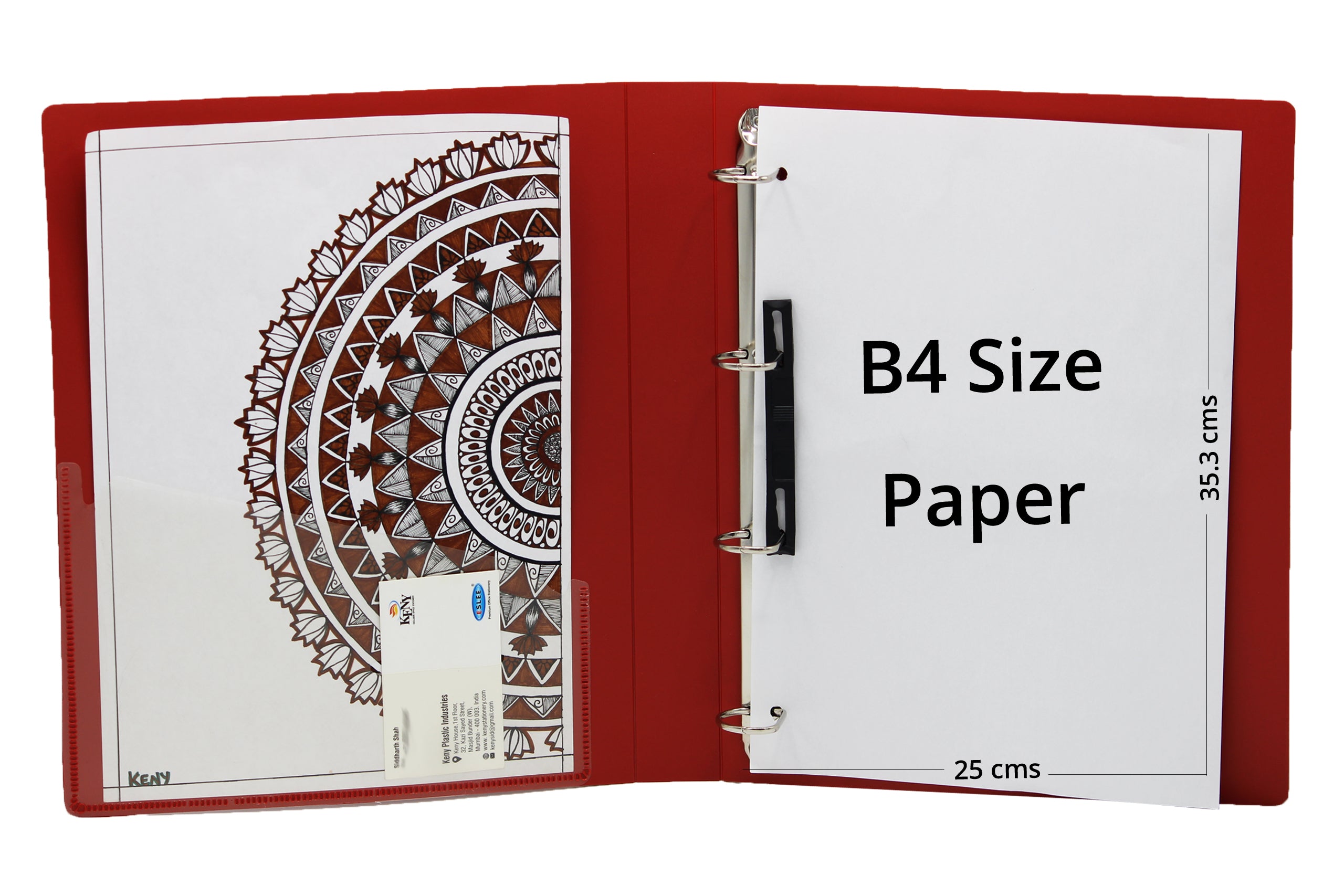 Keny Ring Binder File | 4D 25 mm Clip |  B4 Size