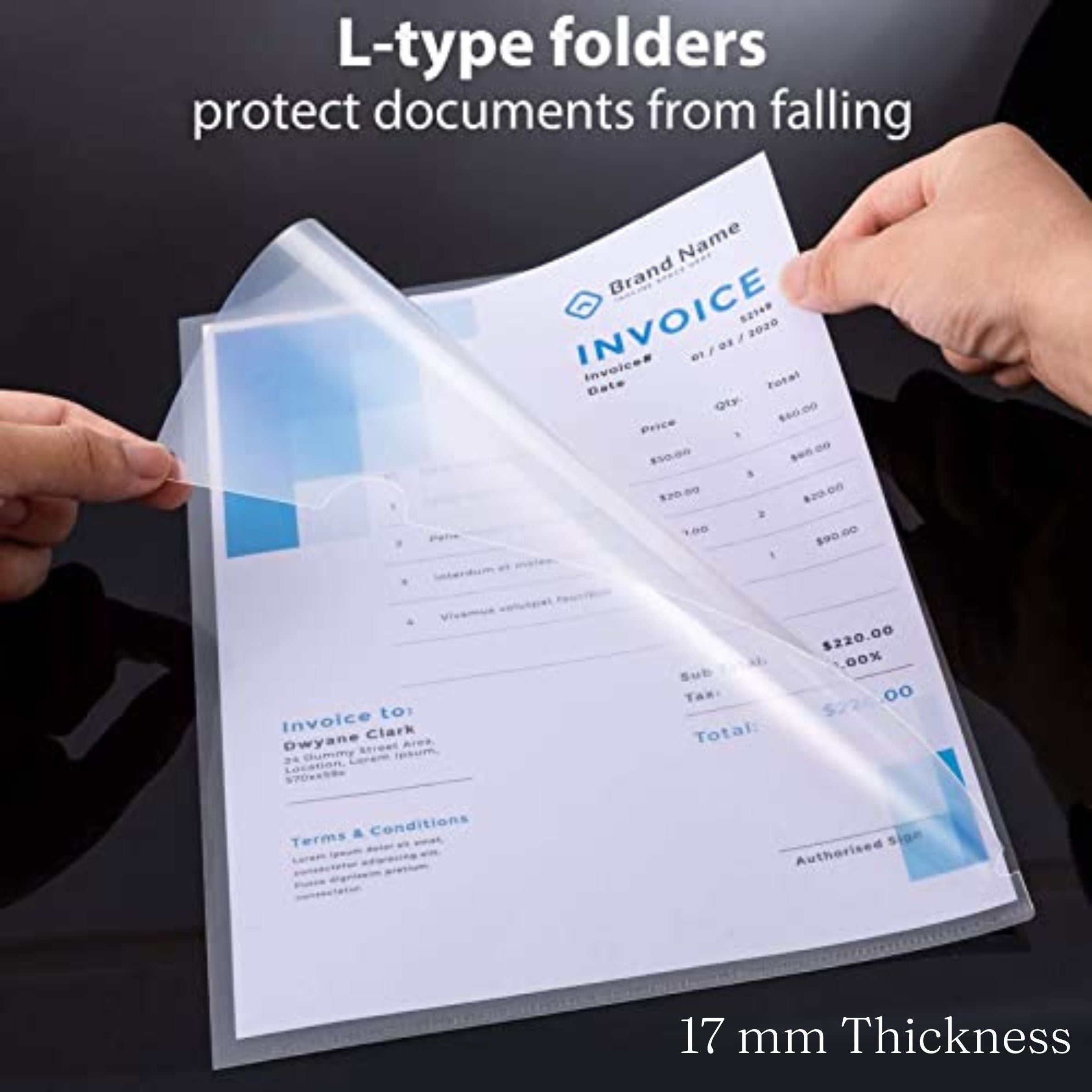 Keny L Folder | Thick Jackets | A4 Size | Pack of 20