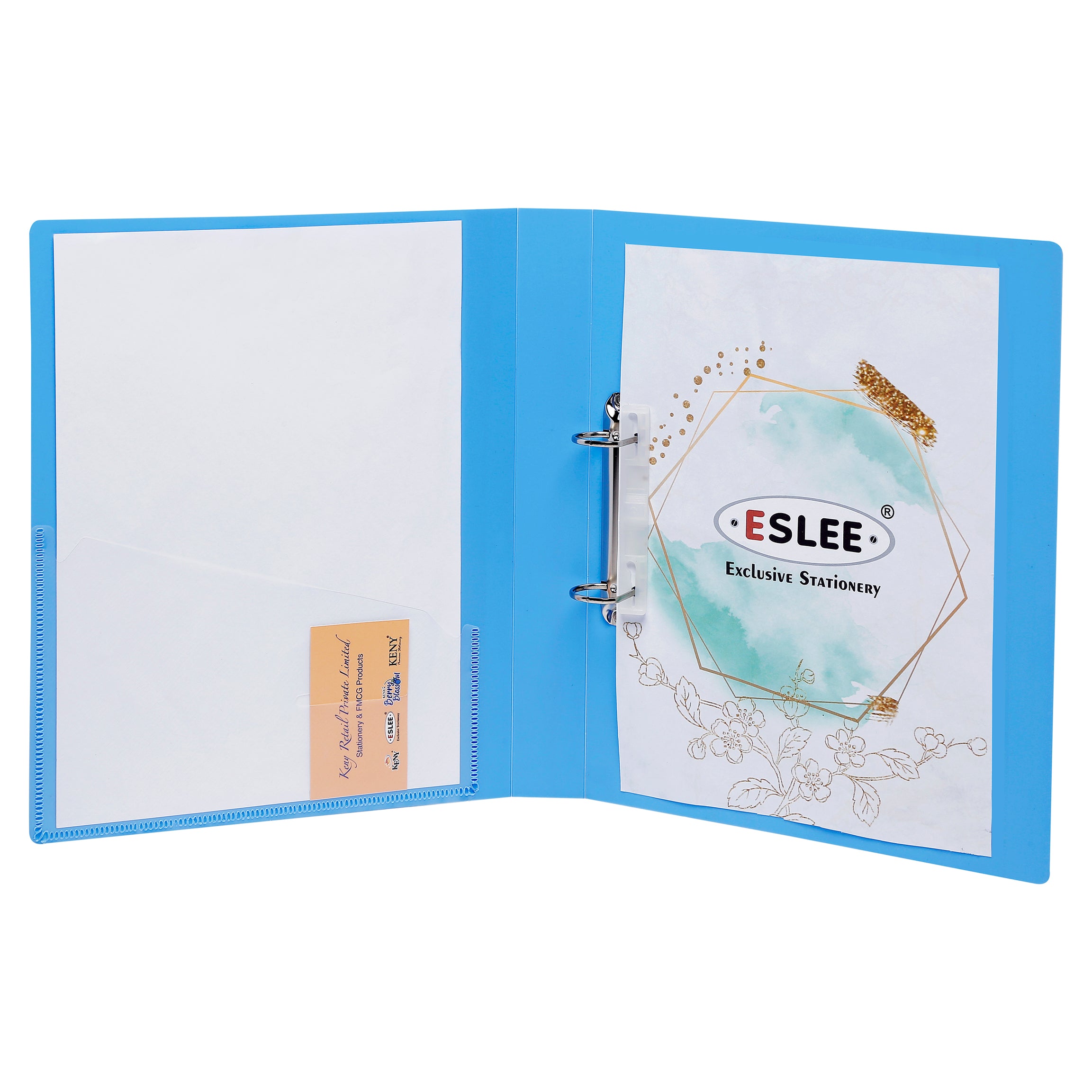 Eslee Front View Pocket Ring Binder File | 2 D 25 mm Clip |  FC Size