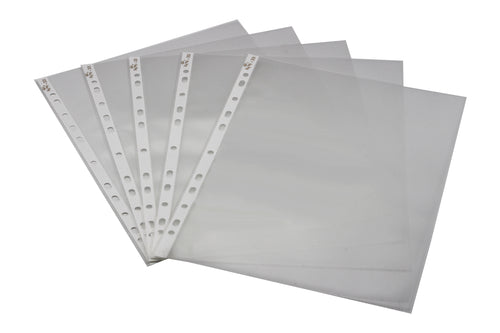 Keny Sheet Protector | Transparent 11 Hole Folder | 60 Microns | A4 Size | Pack of 100