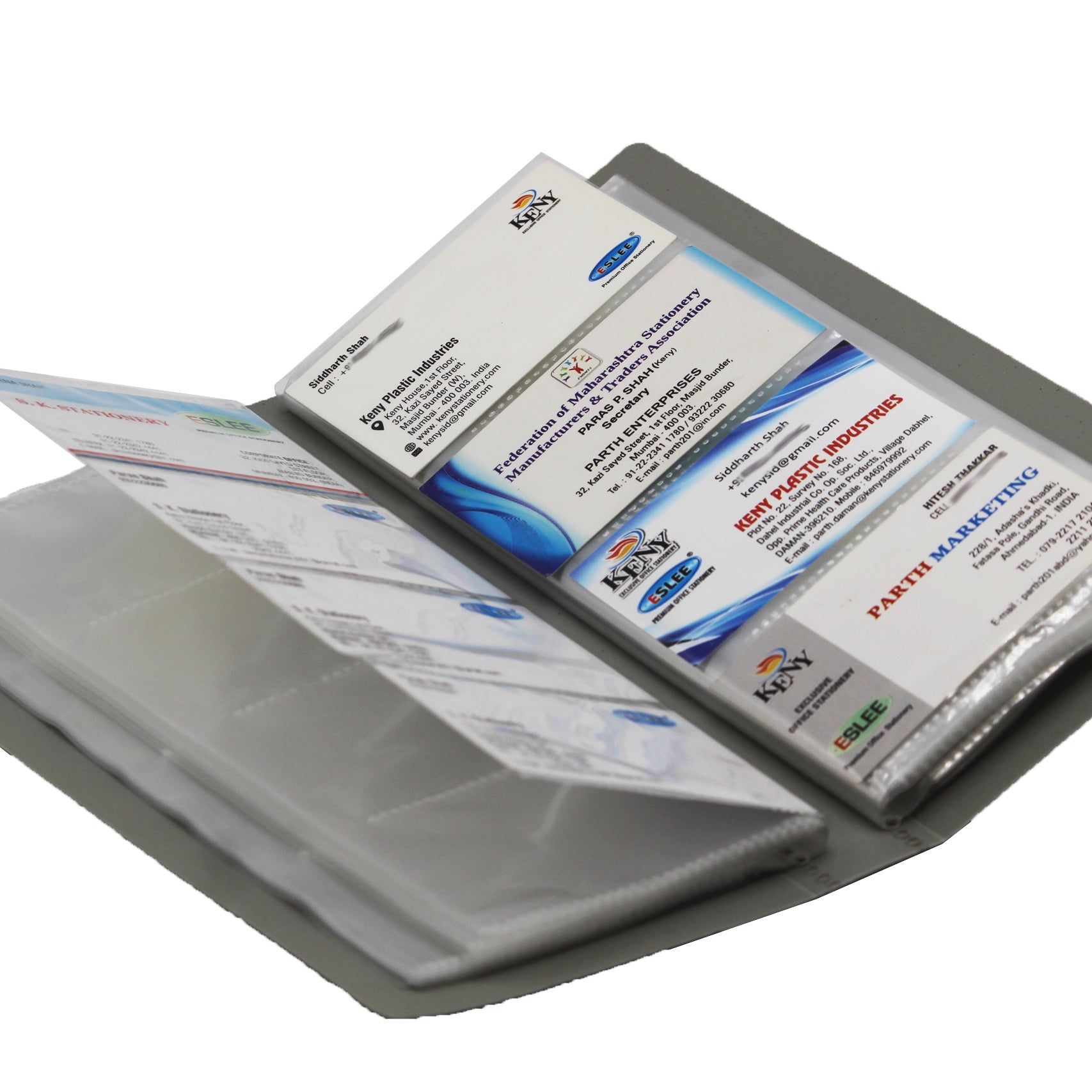 Keny Business Card Folder | 4 Card Slots | 240 x 2 Pockets With Box