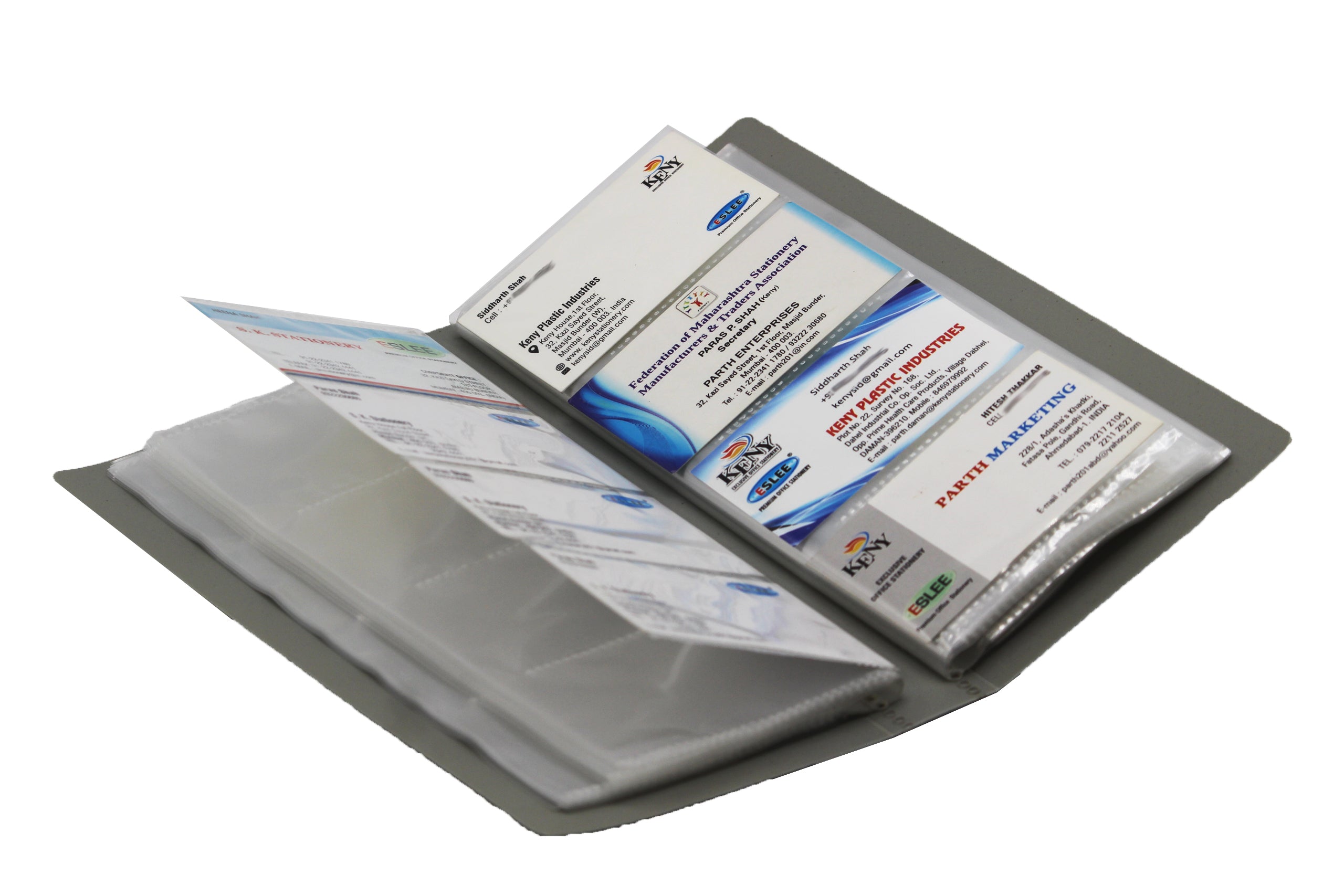 Keny Business Card Folder | 4 Card Slots | 240 x 2 Pockets With Box