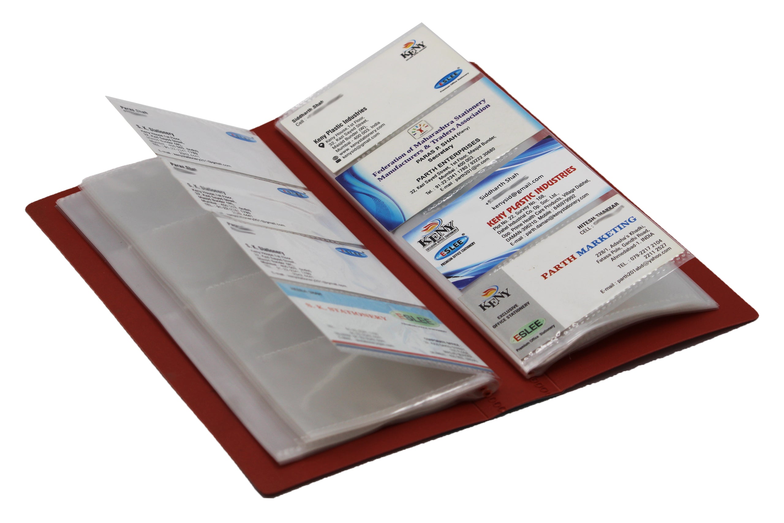 Keny Business Card Folder | 4 Card Slots | 240 x 2 Pockets With Box