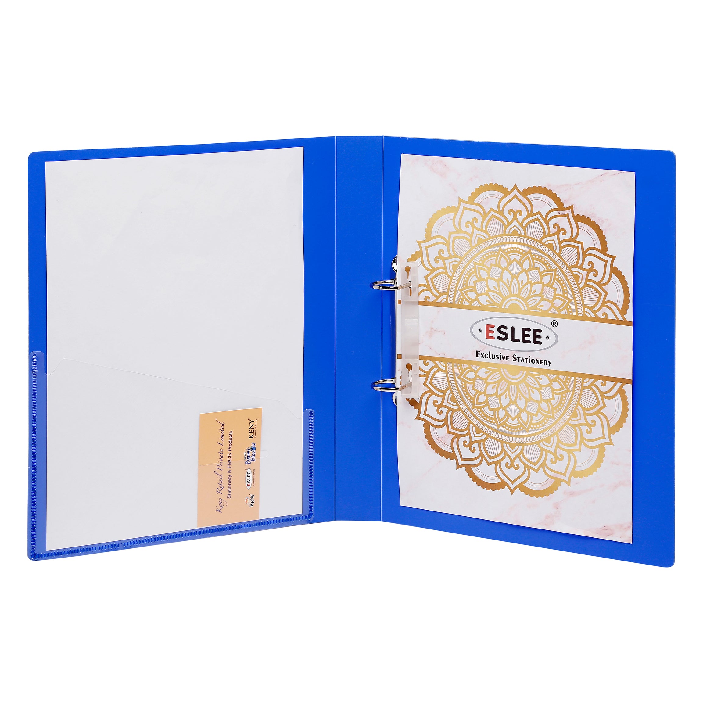 Eslee Front View Pocket Ring Binder File | 2 D 25 mm Clip |  FC Size