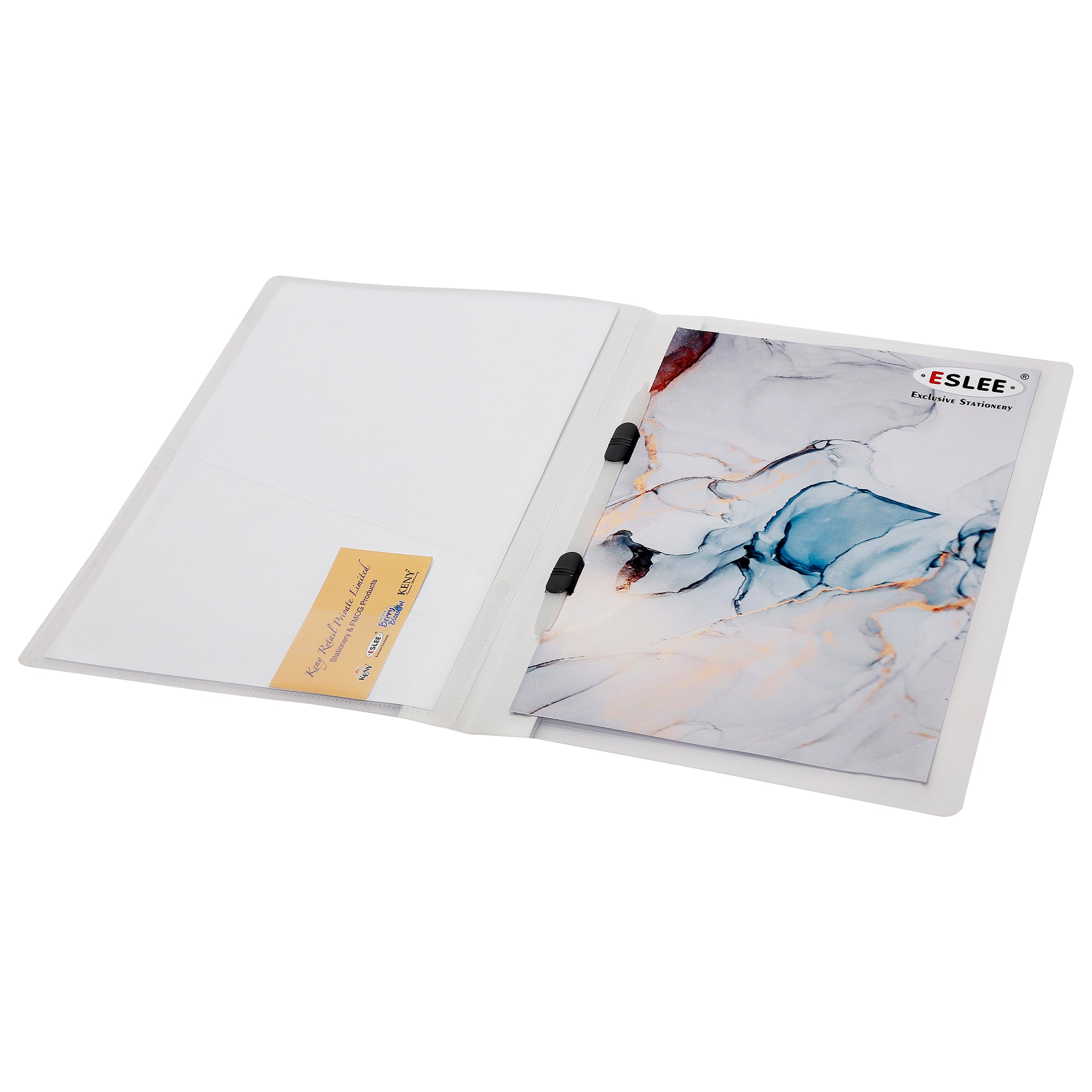 Eslee Straightline Presentation File with Pocket | FC Size | Pack of 10