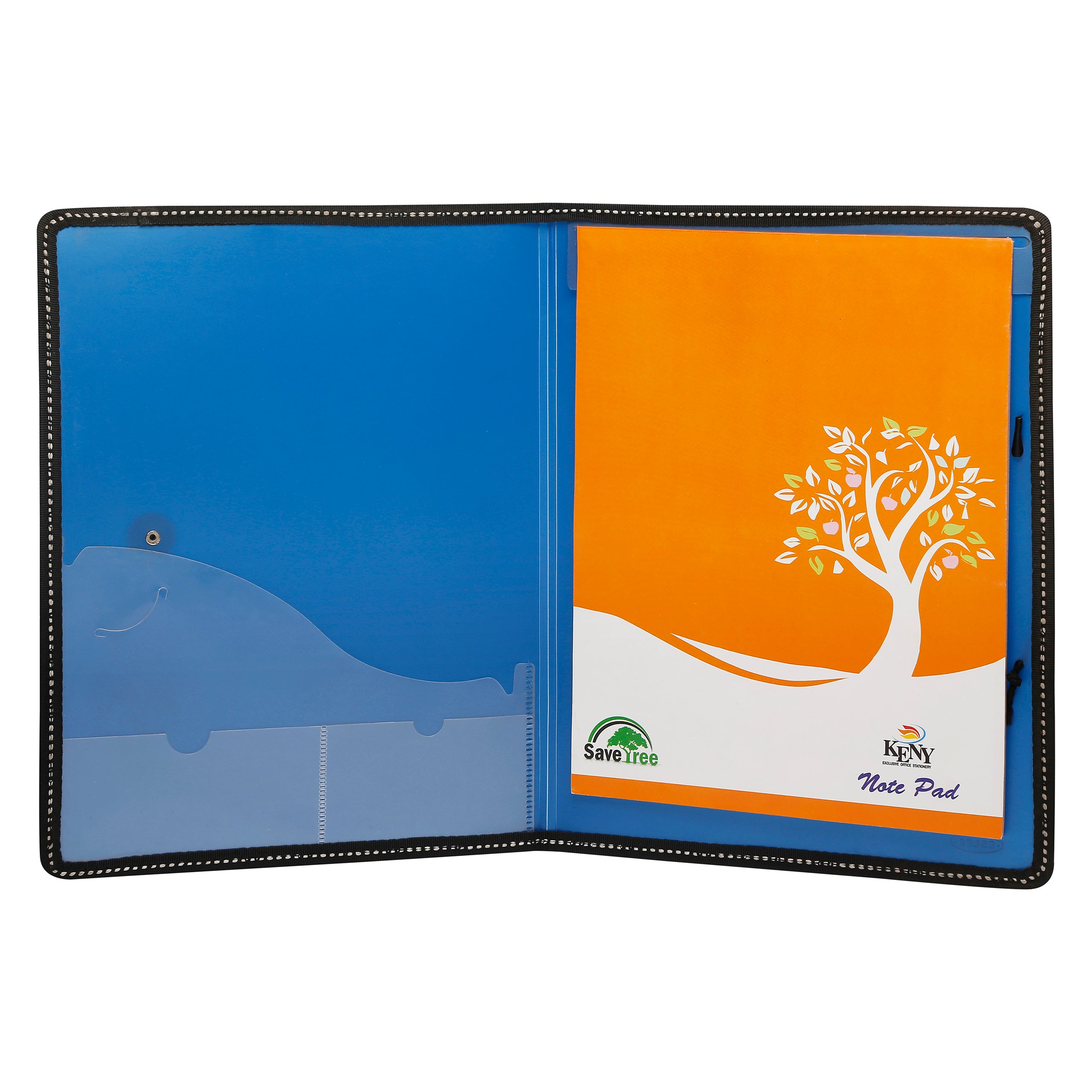 Eslee Metallic Conference File | Pad & Elastic Button | A4 Size