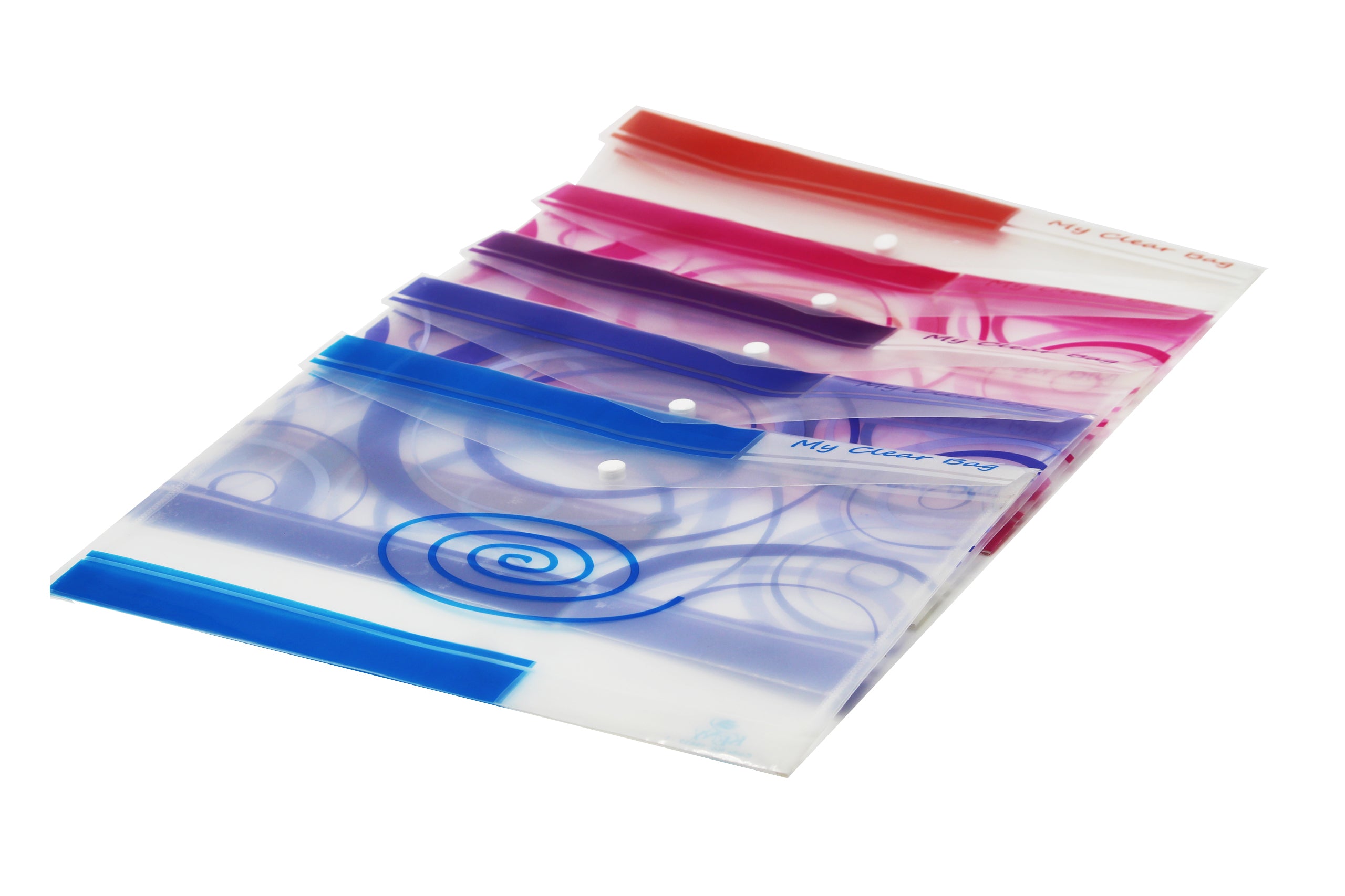 Keny My Clear Bag | Printed Envelope Button File | FC Size | Pack Of 10