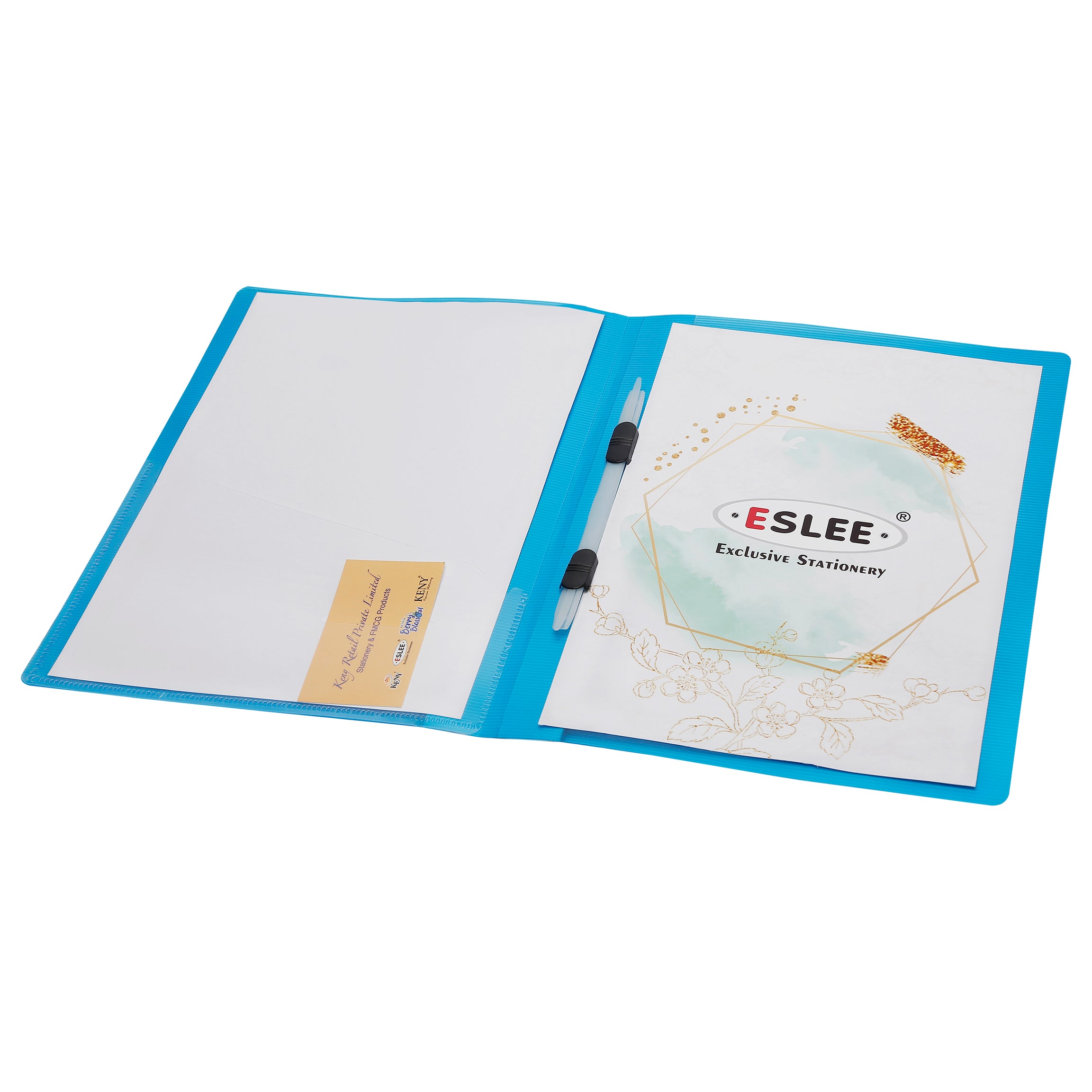 Eslee Straightline Presentation File with Pocket | FC Size | Pack of 10