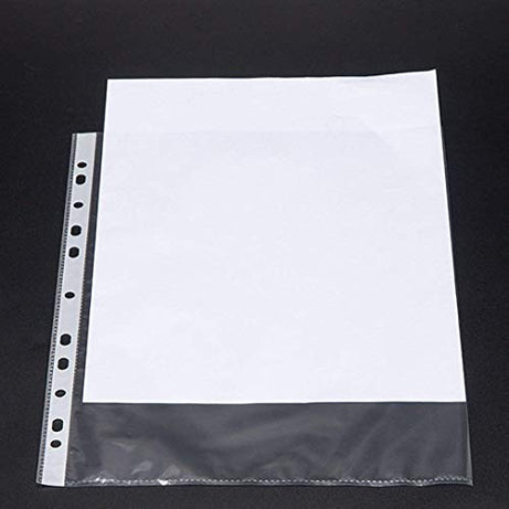Keny Sheet Protector | Transparent 11 Hole Folder | 80 Microns | A3 Size | Pack of 50
