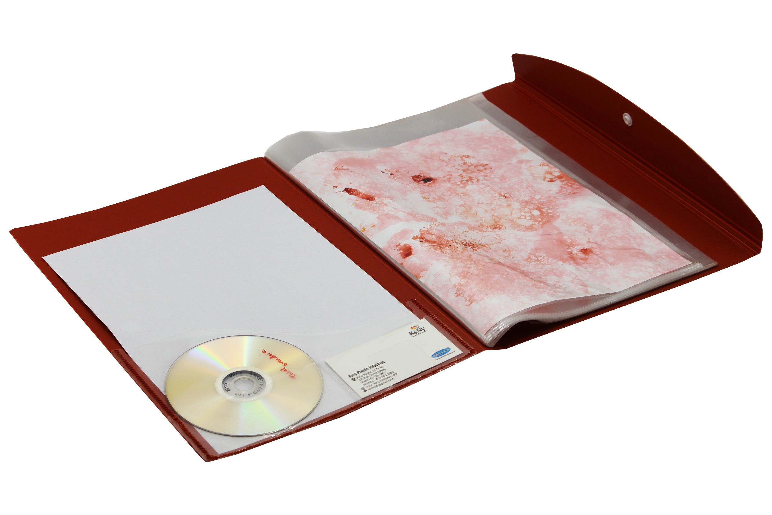 Keny Button Display File | Comes with Plastic Clip | 10 Folders