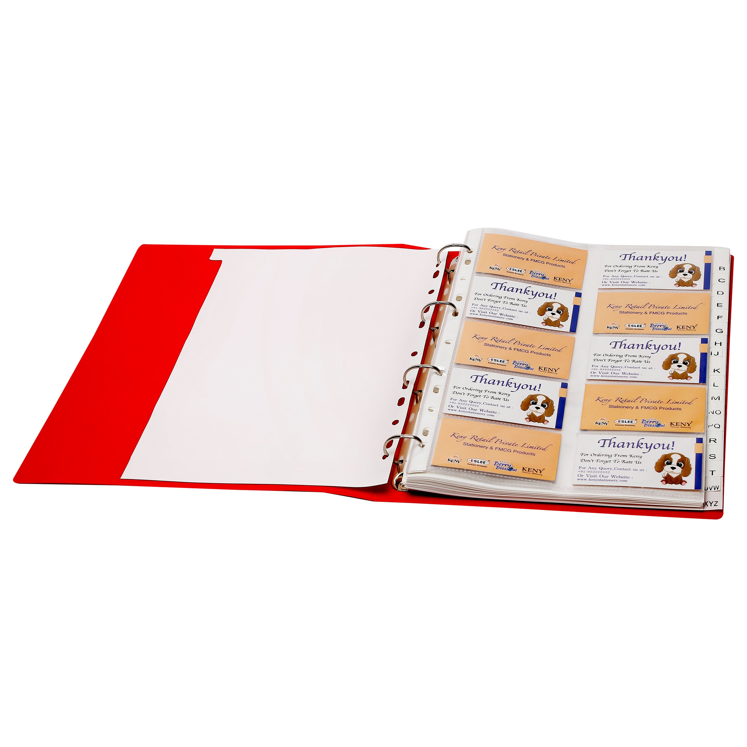Eslee  Business Card Folder With Index Set | 10 Card Slots | 600 Pockets