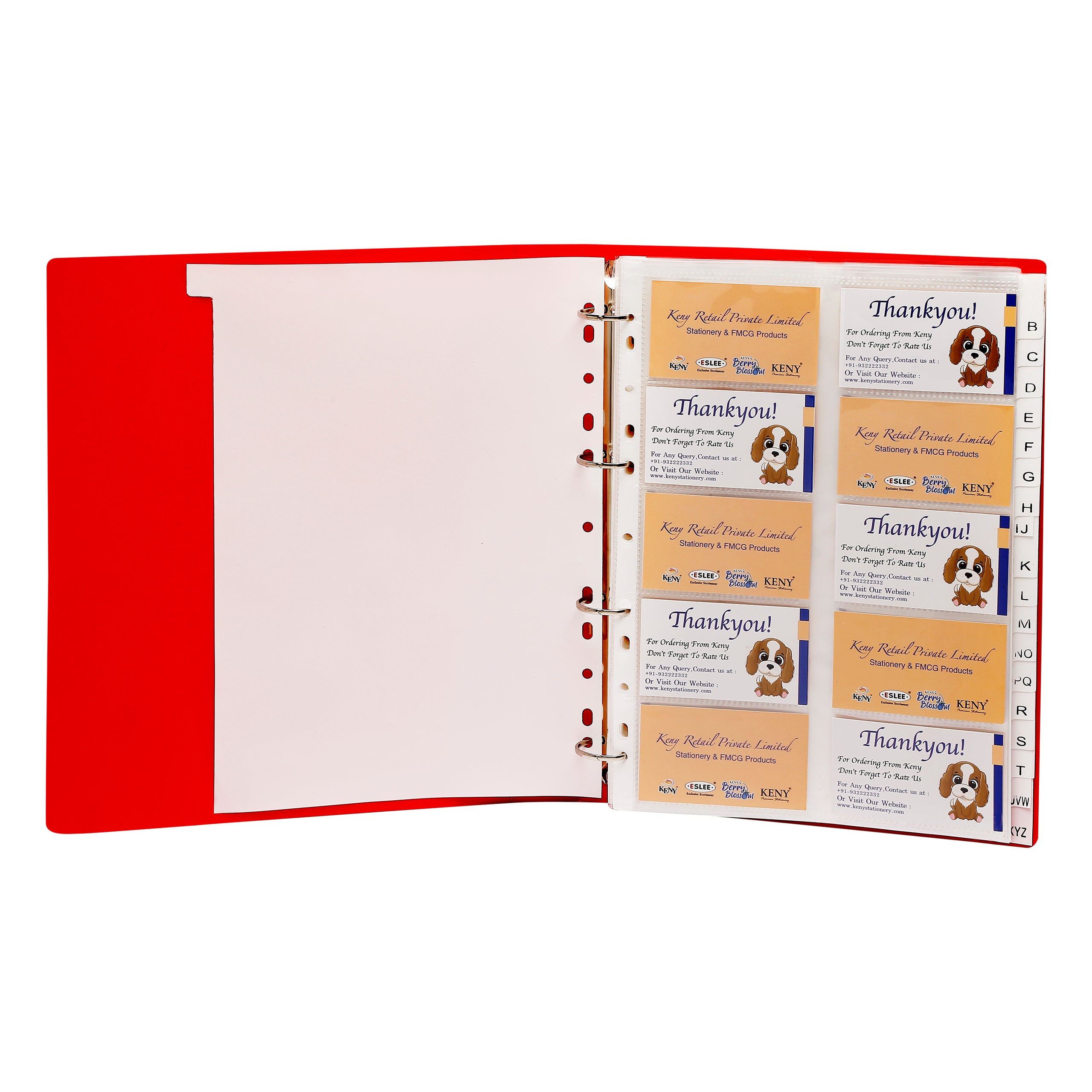 Eslee  Business Card Folder With Index Set | 10 Card Slots | 600 Pockets With Box