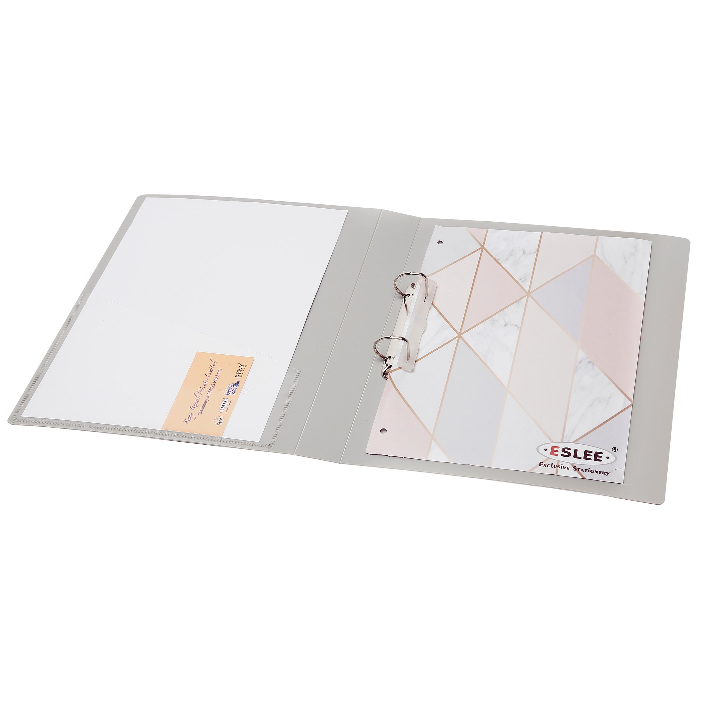 Eslee Front View Pocket Ring Binder File | 2 D 25 mm Clip |  FC Size
