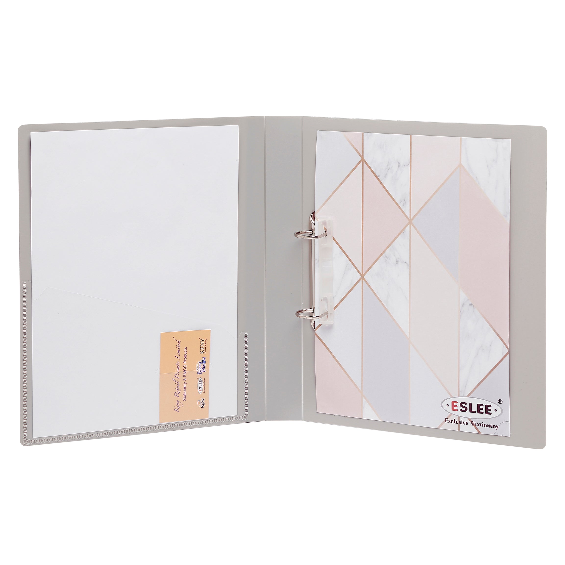 Eslee Front View Pocket Ring Binder File | 2 D 25 mm Clip |  FC Size
