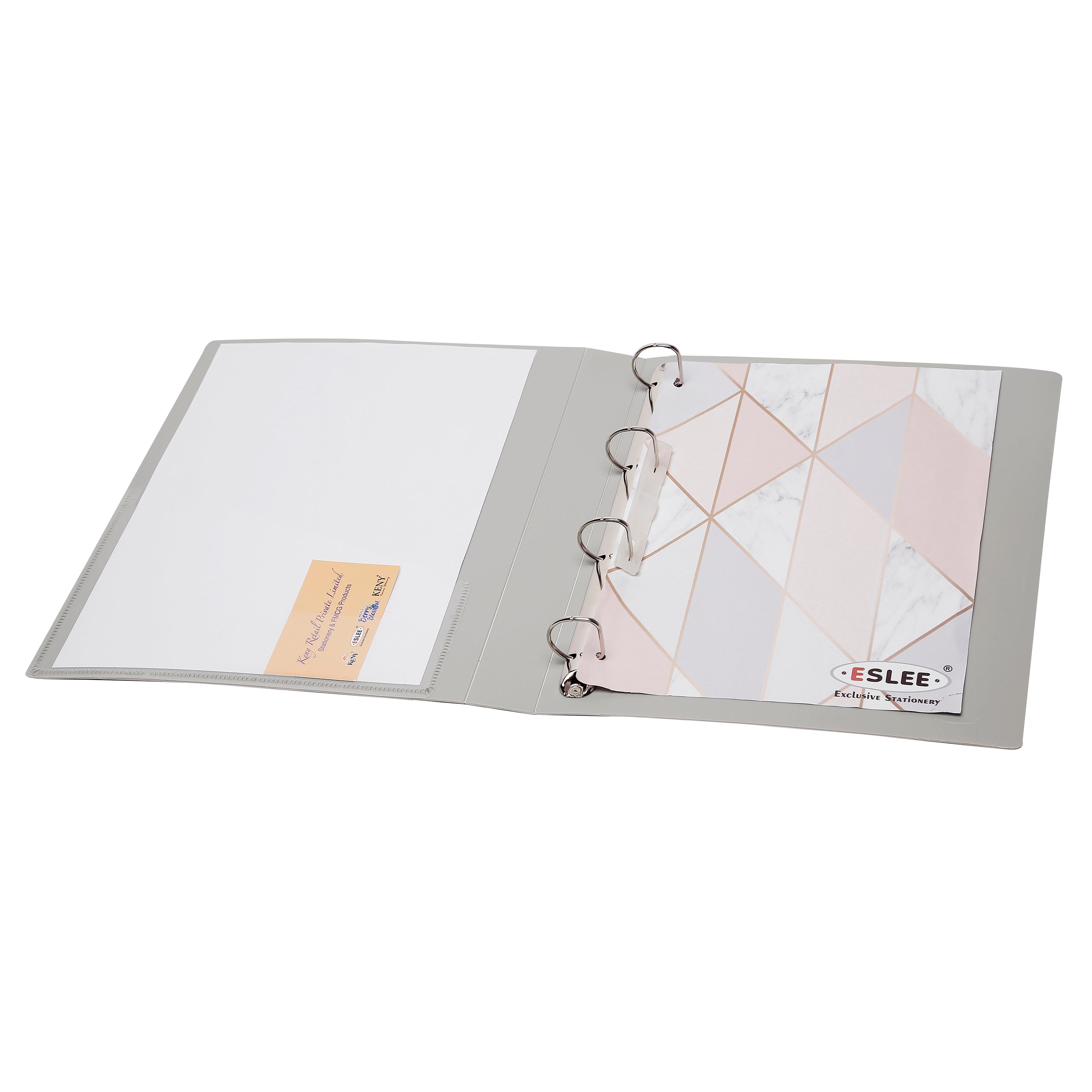 Eslee Front View Pocket Ring Binder File | 4 D 25 mm Clip | A4 Size