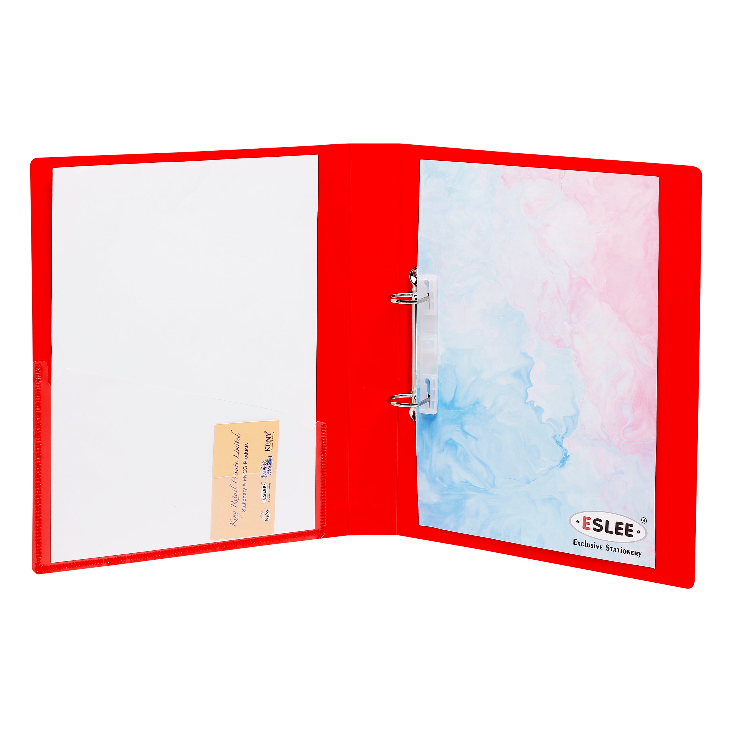 Eslee Front View Pocket Ring Binder File | 2 D 25 mm Clip |  FC Size
