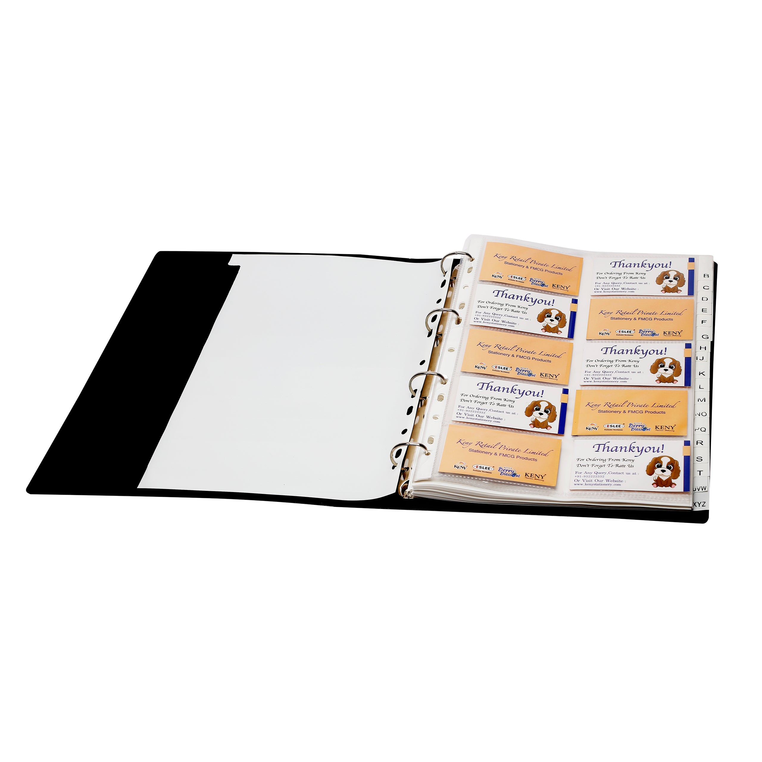 Eslee  Business Card Folder With Index Set | 10 Card Slots | 600 Pockets