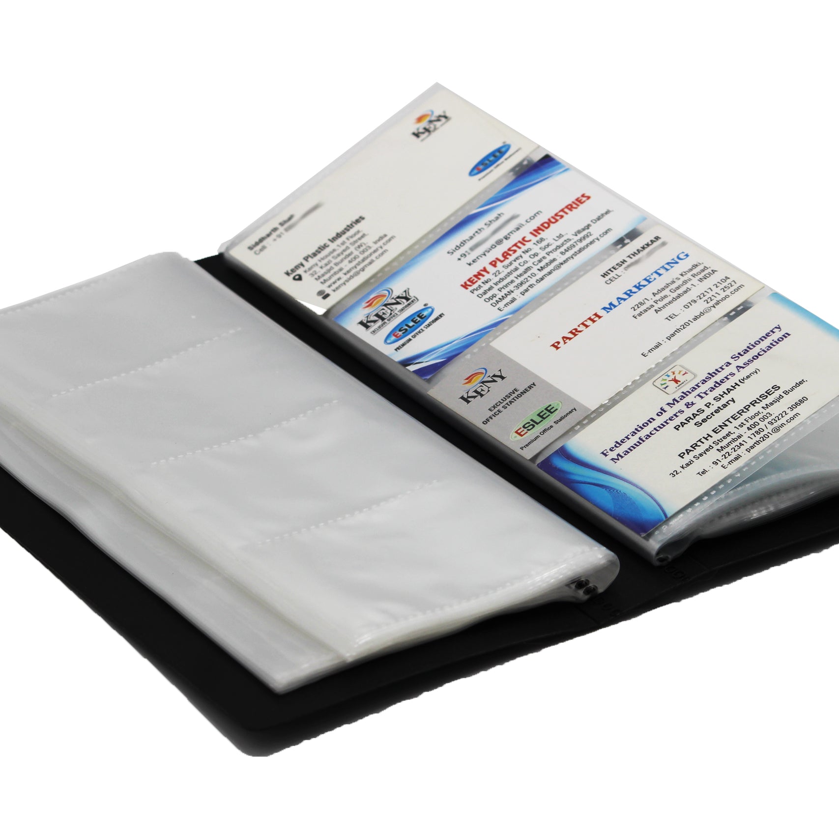 Eslee Business Card Folder | 4 Card Slots | 2 x 240  Pockets with Box