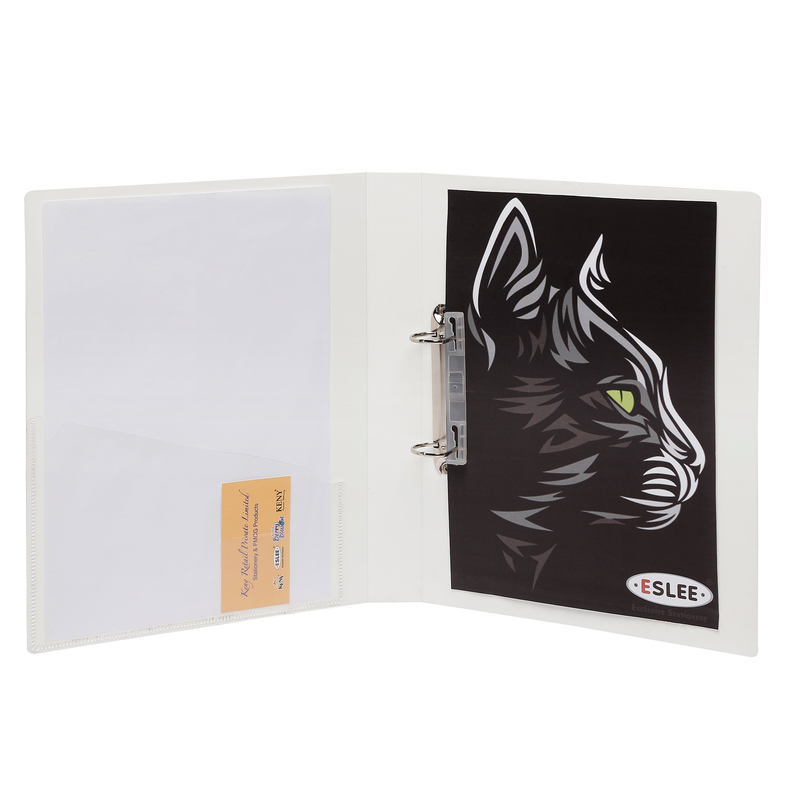 Eslee Front View Pocket Ring Binder File | 2 D 25 mm Clip |  FC Size