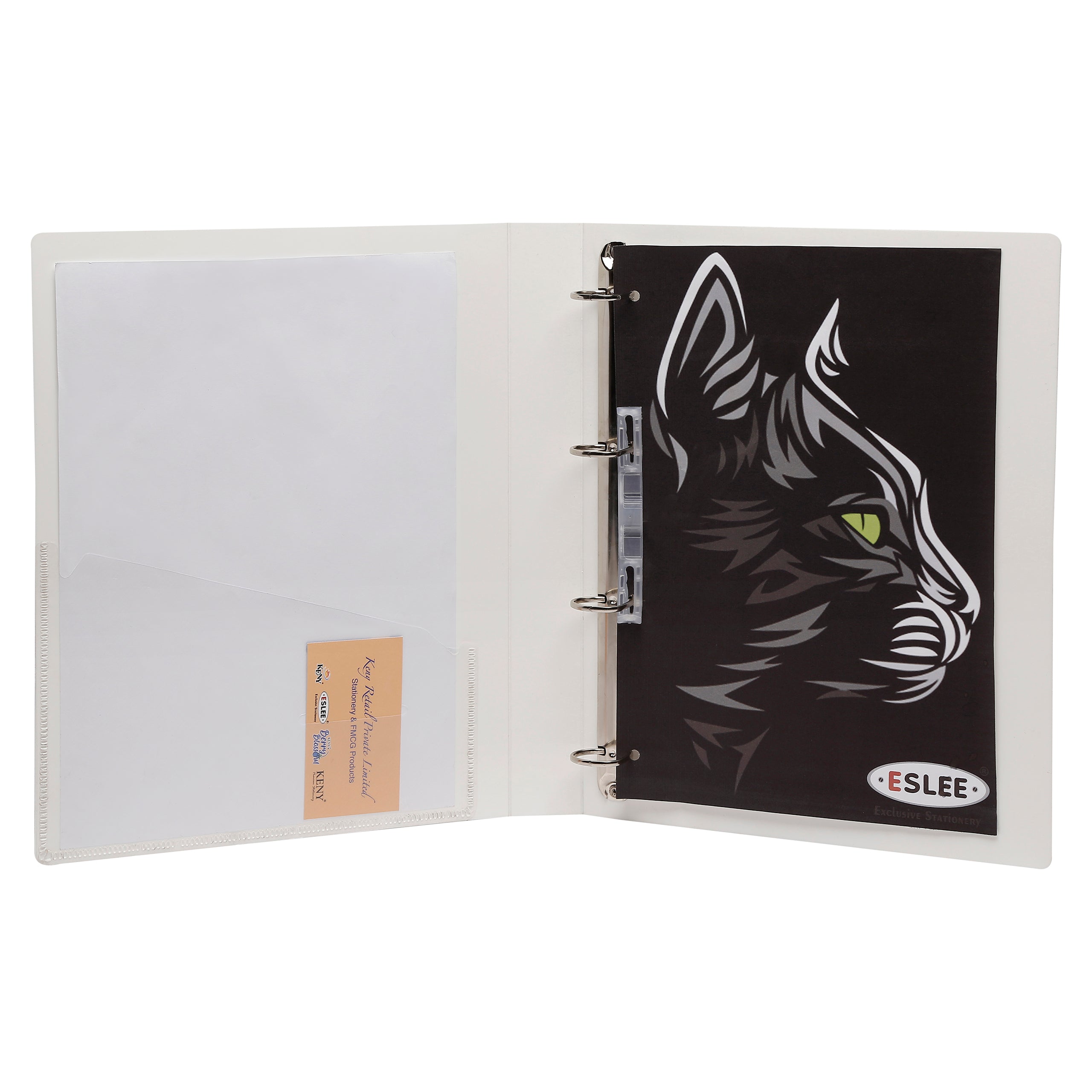 Eslee Front View Pocket Ring Binder File | 4 D 25 mm Clip | A4 Size