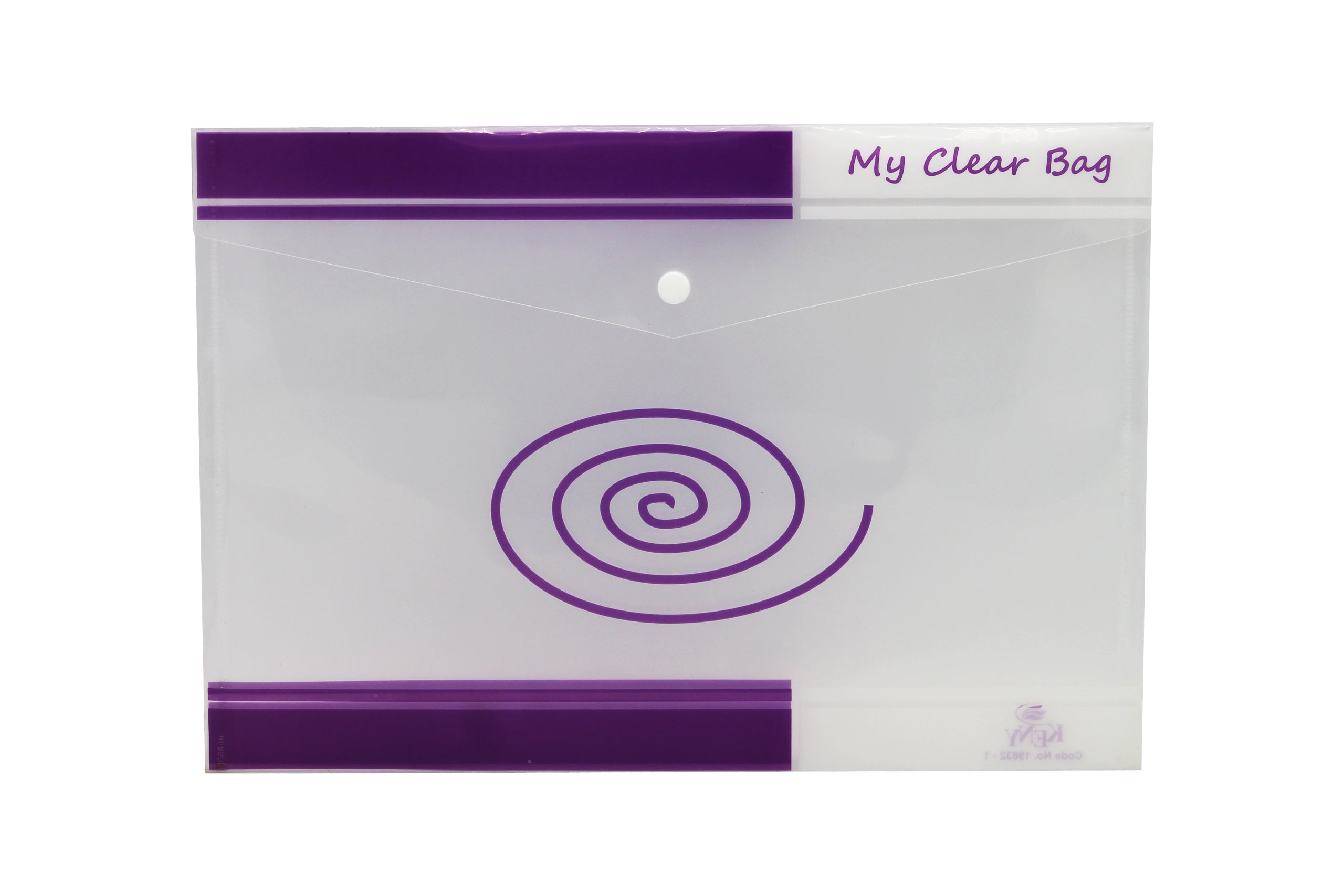 Keny My Clear Bag | Printed Envelope Button File | FC Size