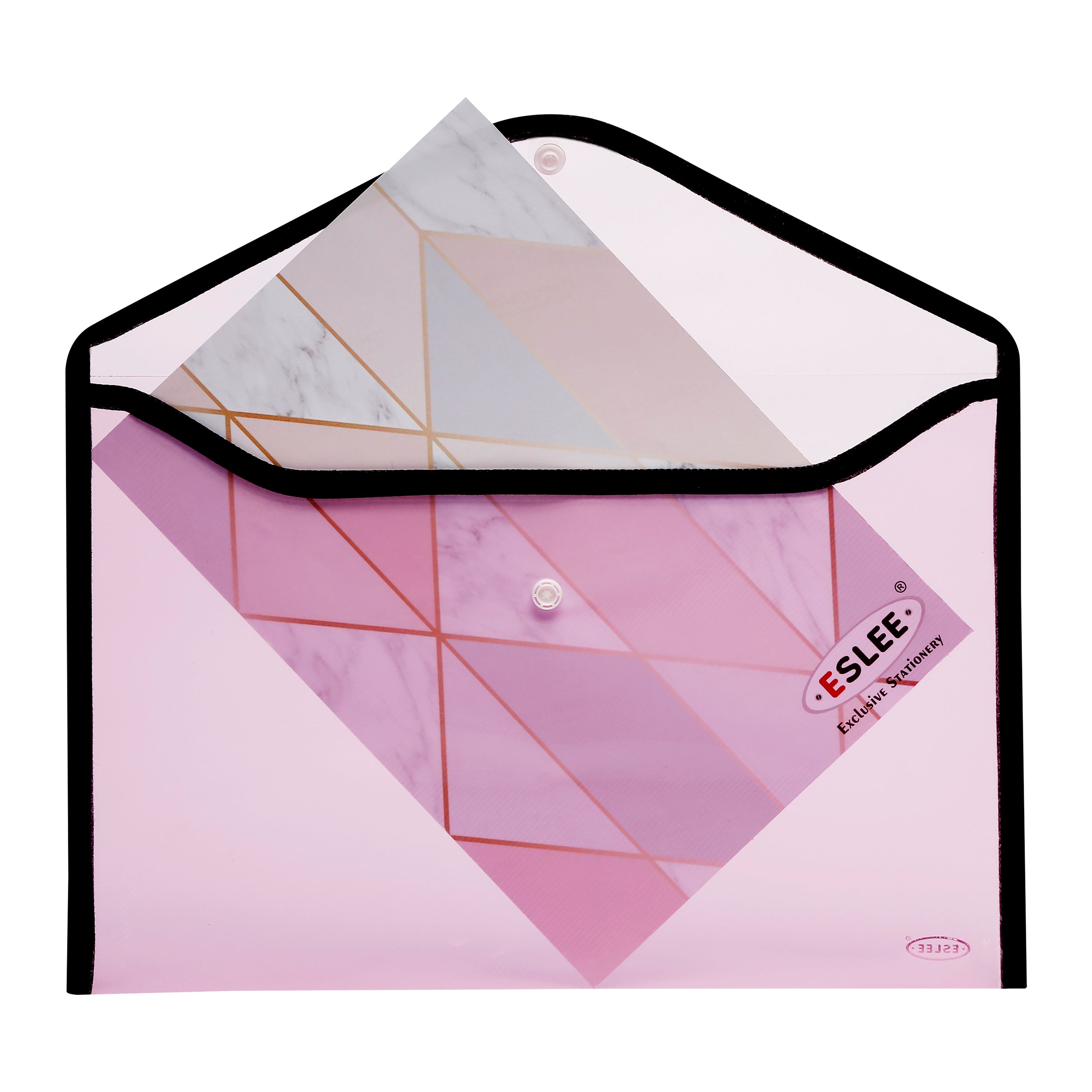 Eslee Crossline Envelope File | With Stitch Border | FC Size | Pack of 10