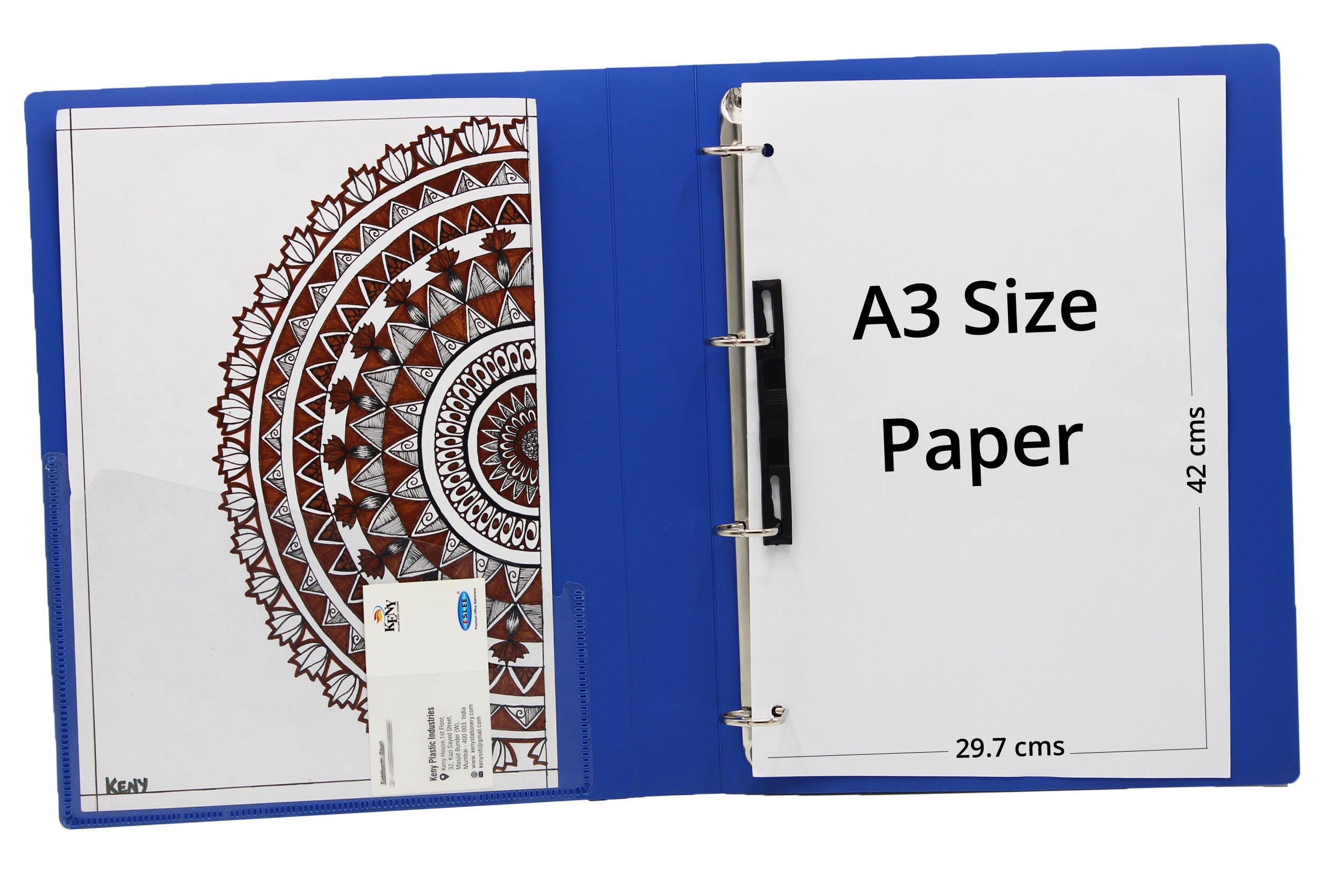 Keny Ring Binder File | 4D 25 mm Clip |  A3 Size