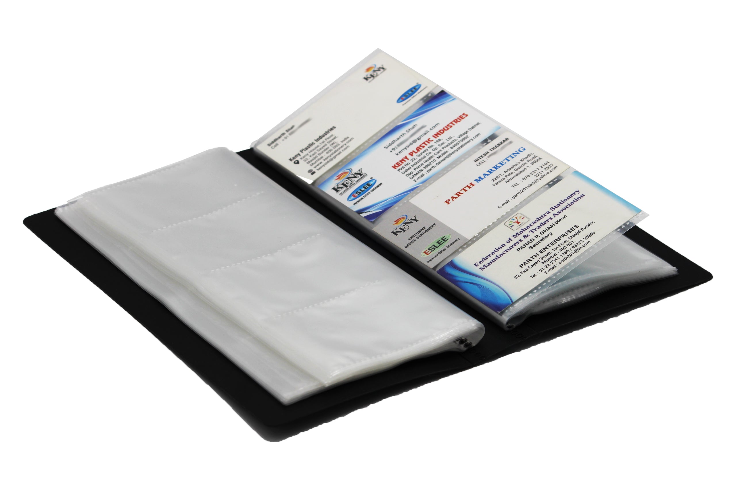 Keny Business Card Folder | 4 Card Slots | 240 x 2 Pockets With Box