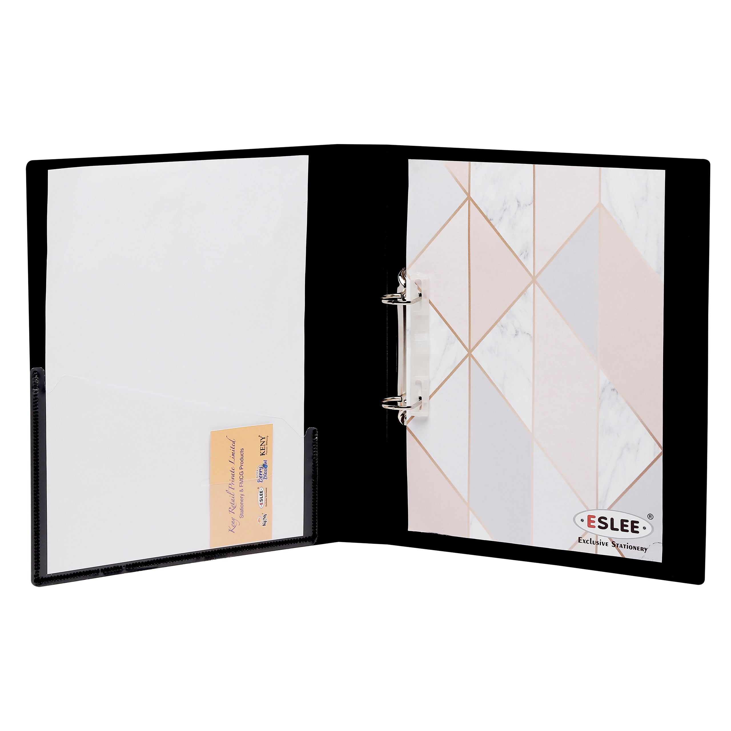 Eslee Front View Pocket Ring Binder File | 2 D 25 mm Clip |  FC Size