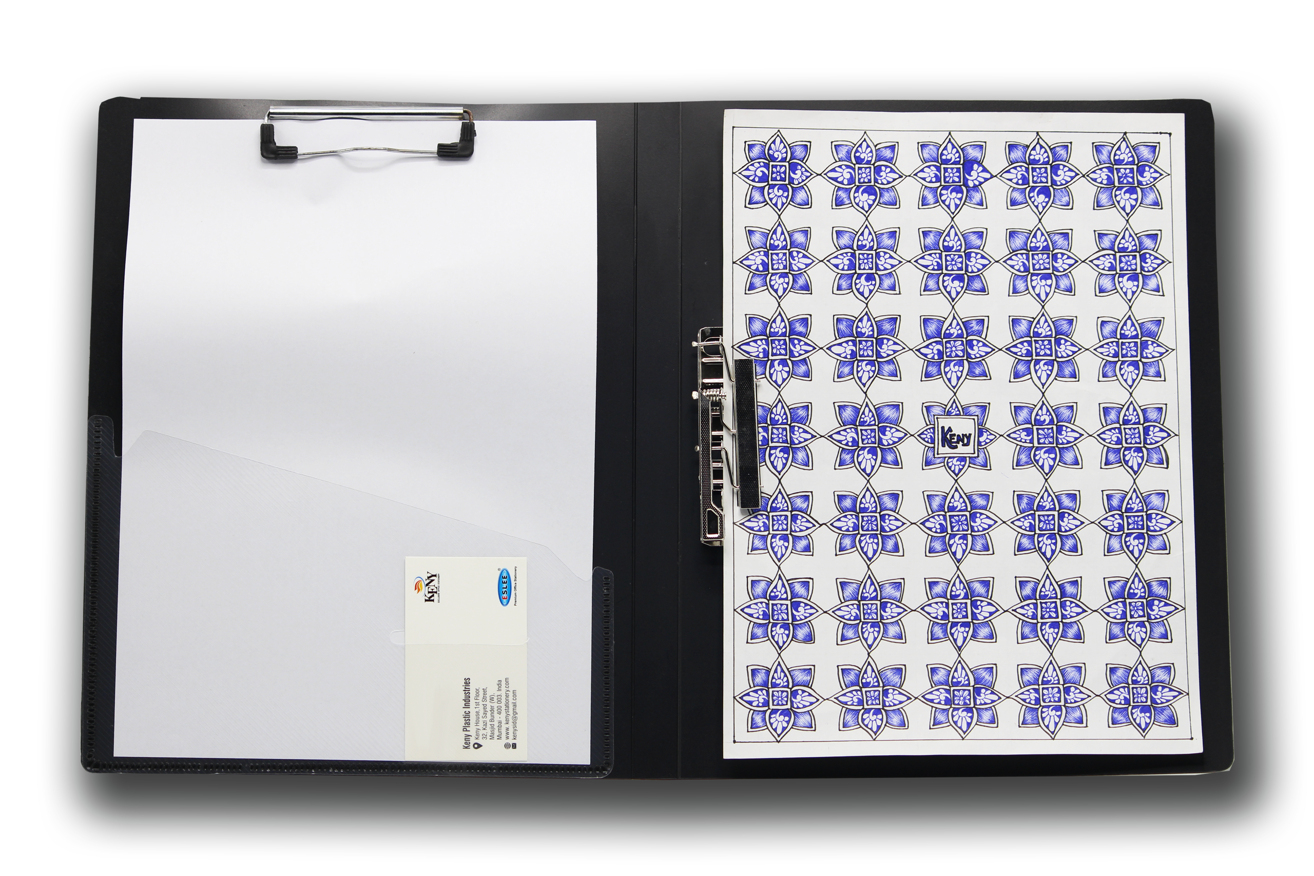 Keny Double Clip File | With Timex & Wire Clip | A4 Size