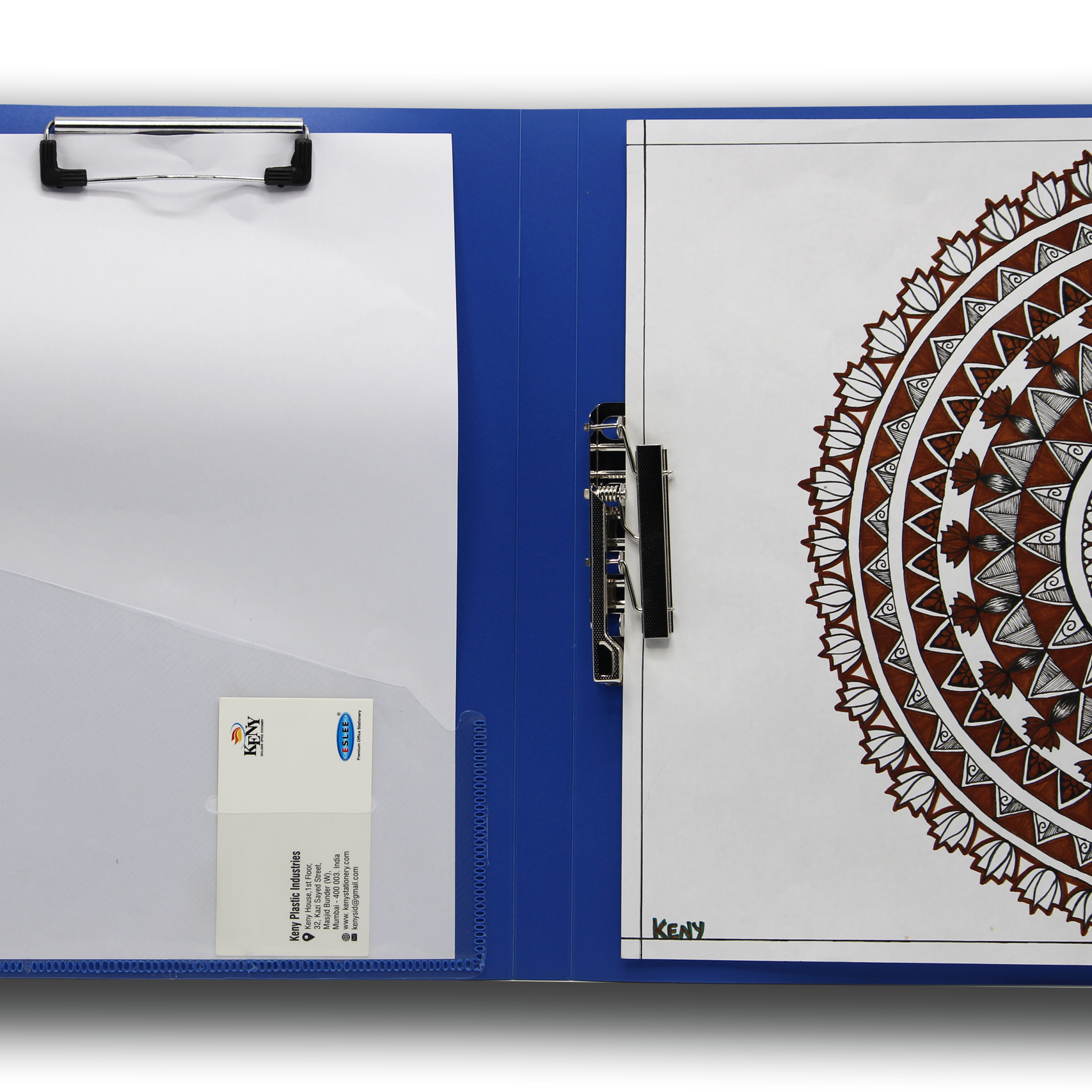 Keny Double Clip File | With Timex & Wire Clip | A4 Size