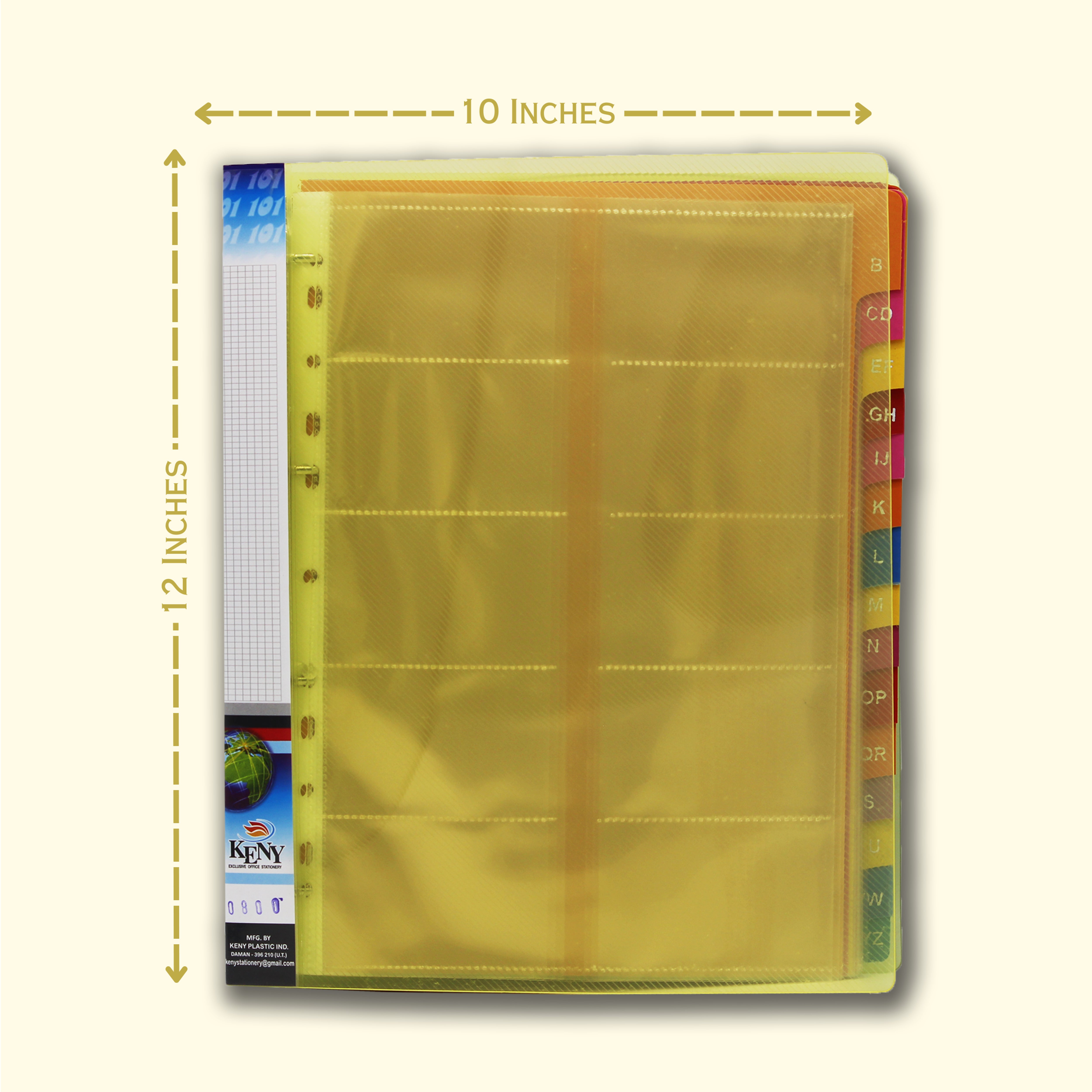 Keny Business Card Folder | 10 Card Slots | 800 Pockets With Index Set