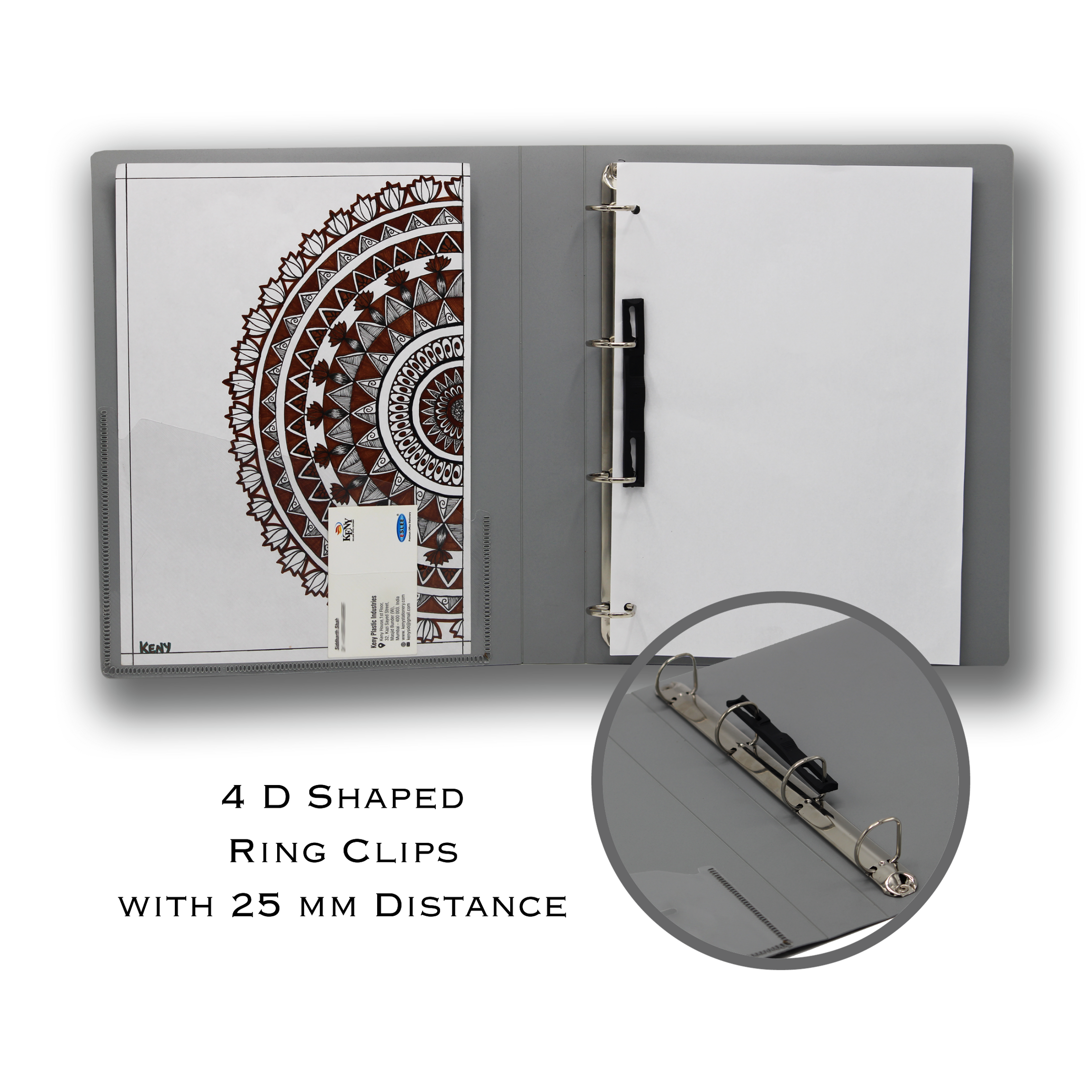 Keny Ring Binder File | 4D 25 mm Clip | Thin File | A4 Size