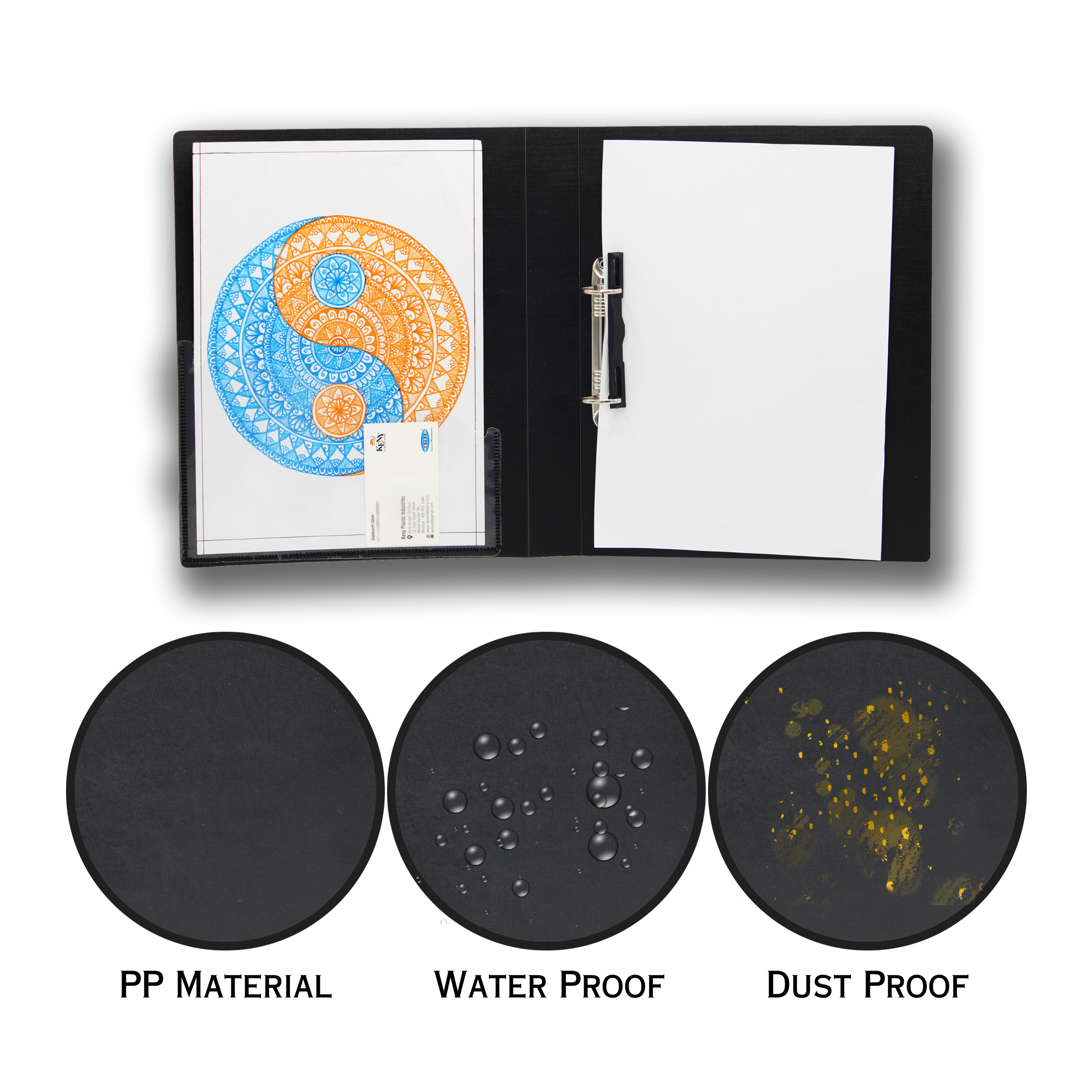 Keny Ring Binder File | 2D 25 mm Clip | Thin File | FC Size