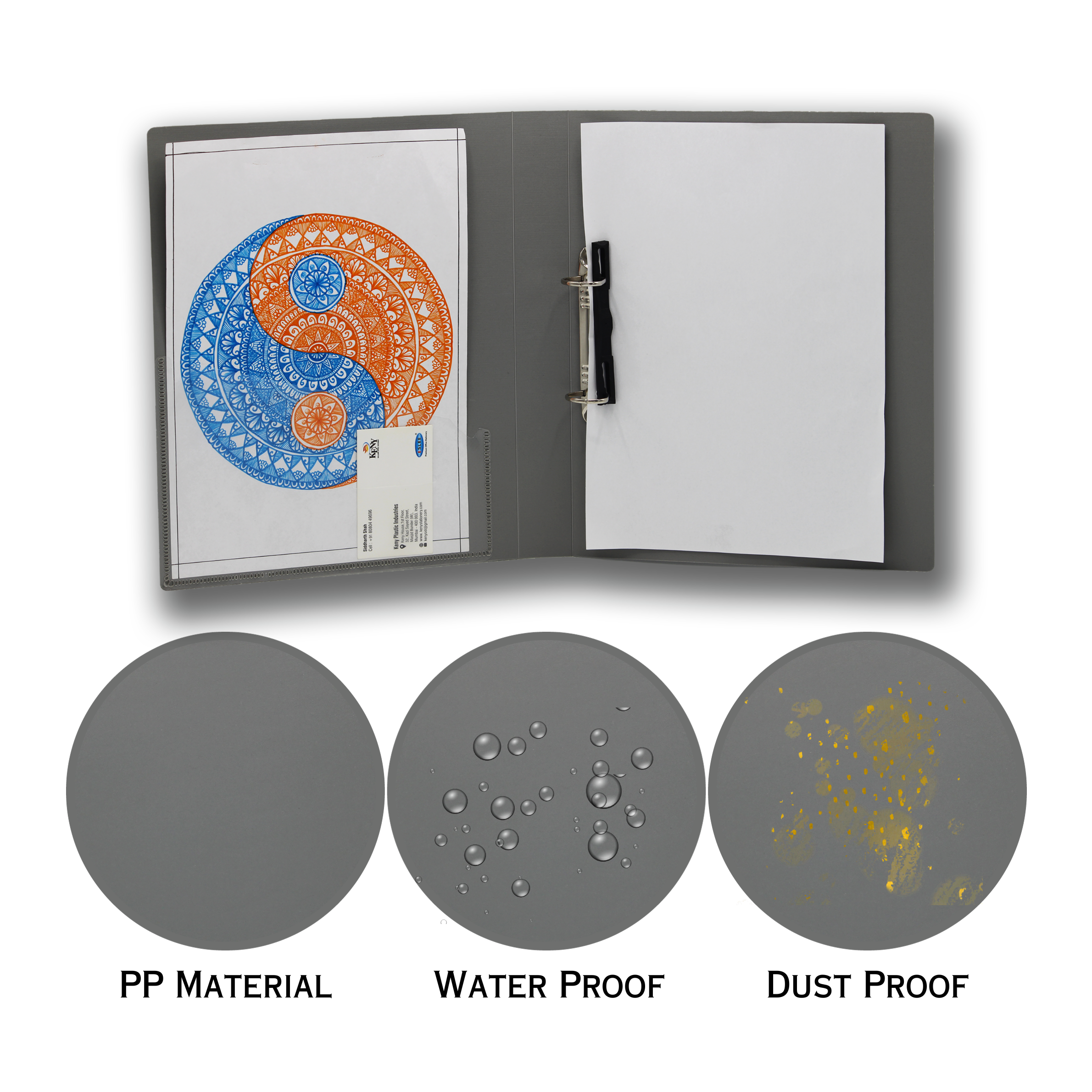 Keny Ring Binder File | 2D 25 mm Clip | Thin File | FC Size