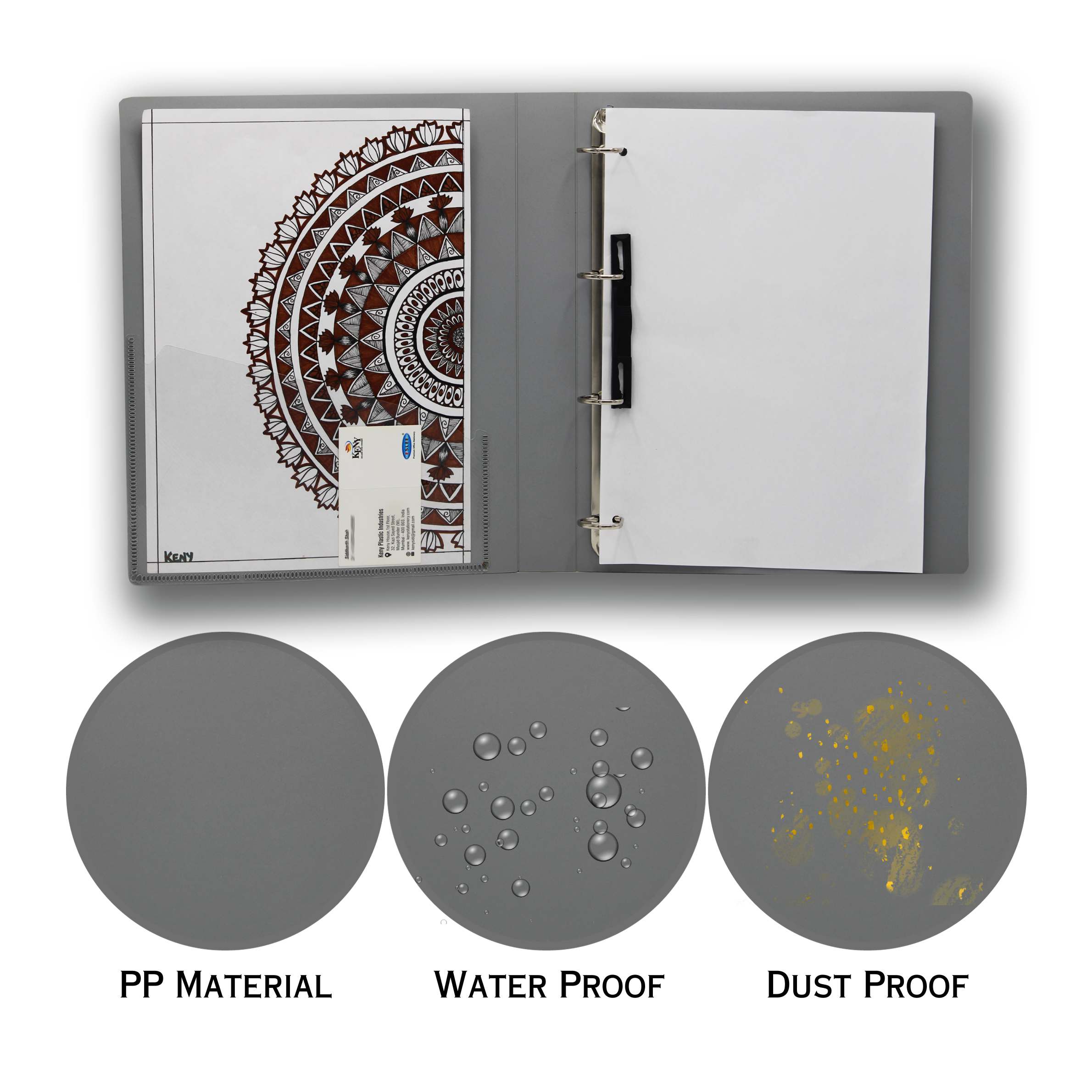 Keny Ring Binder File | 4D 25 mm Clip | Thin File | A4 Size