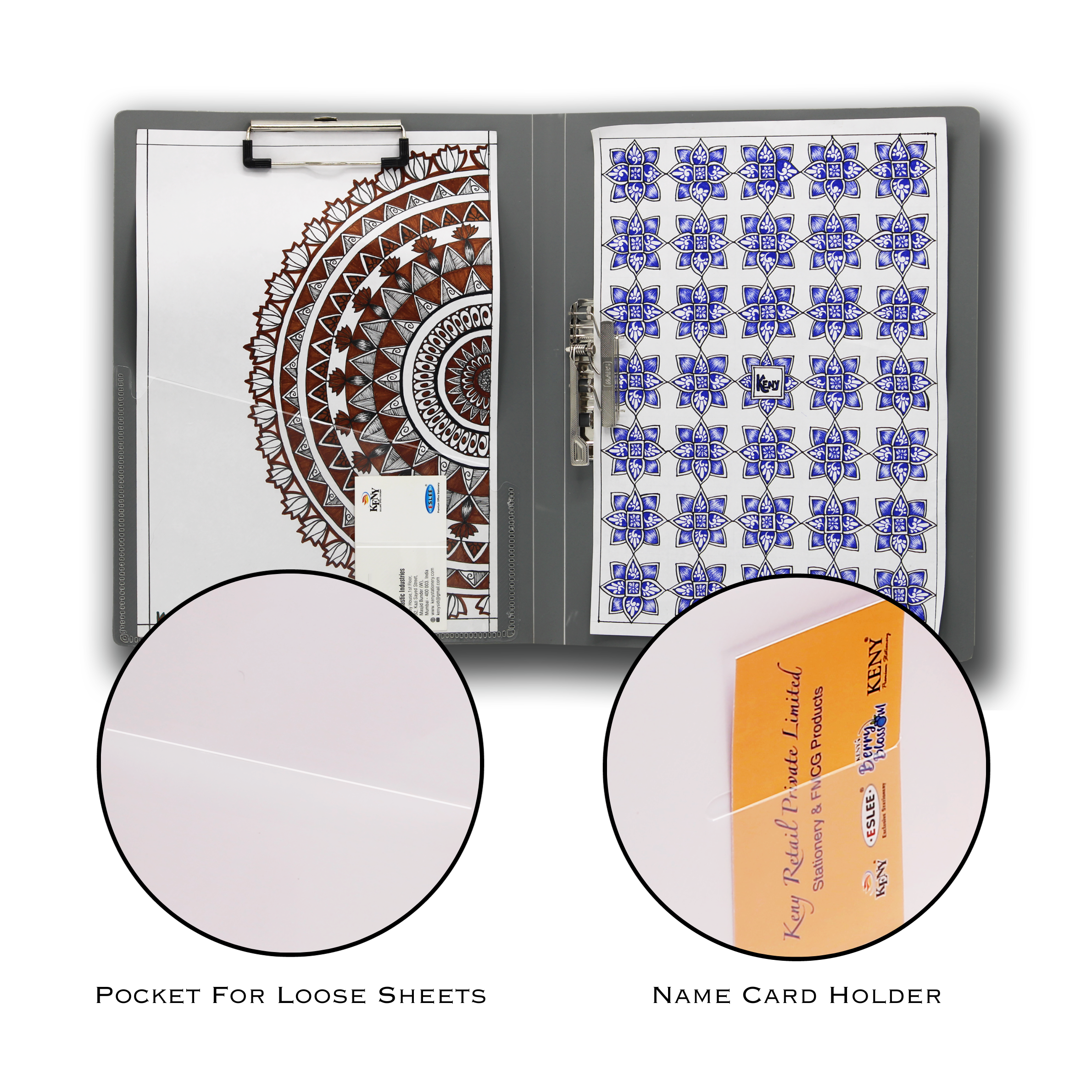 Keny Double Clip File | With Timex & Wire Clip | FC Size