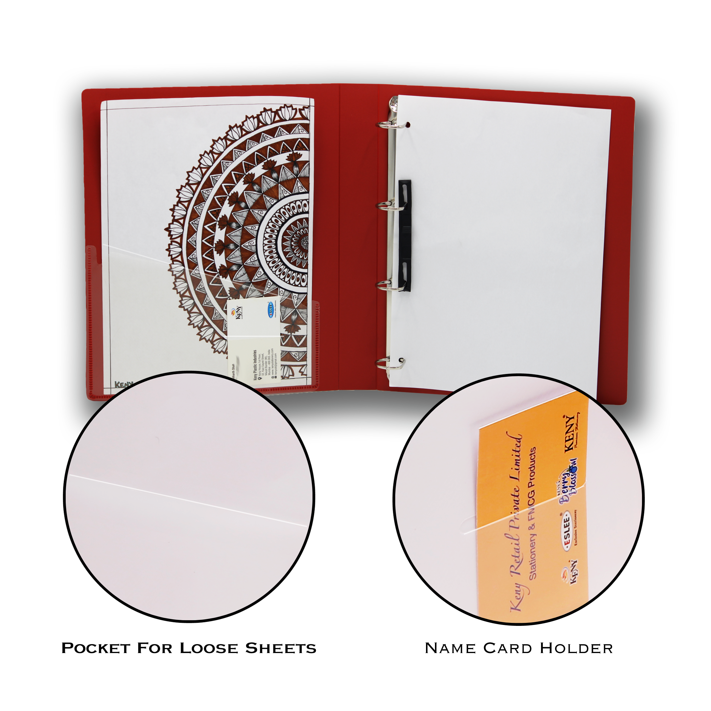 Keny Ring Binder File | 4D 25 mm Clip | Thin File | A4 Size