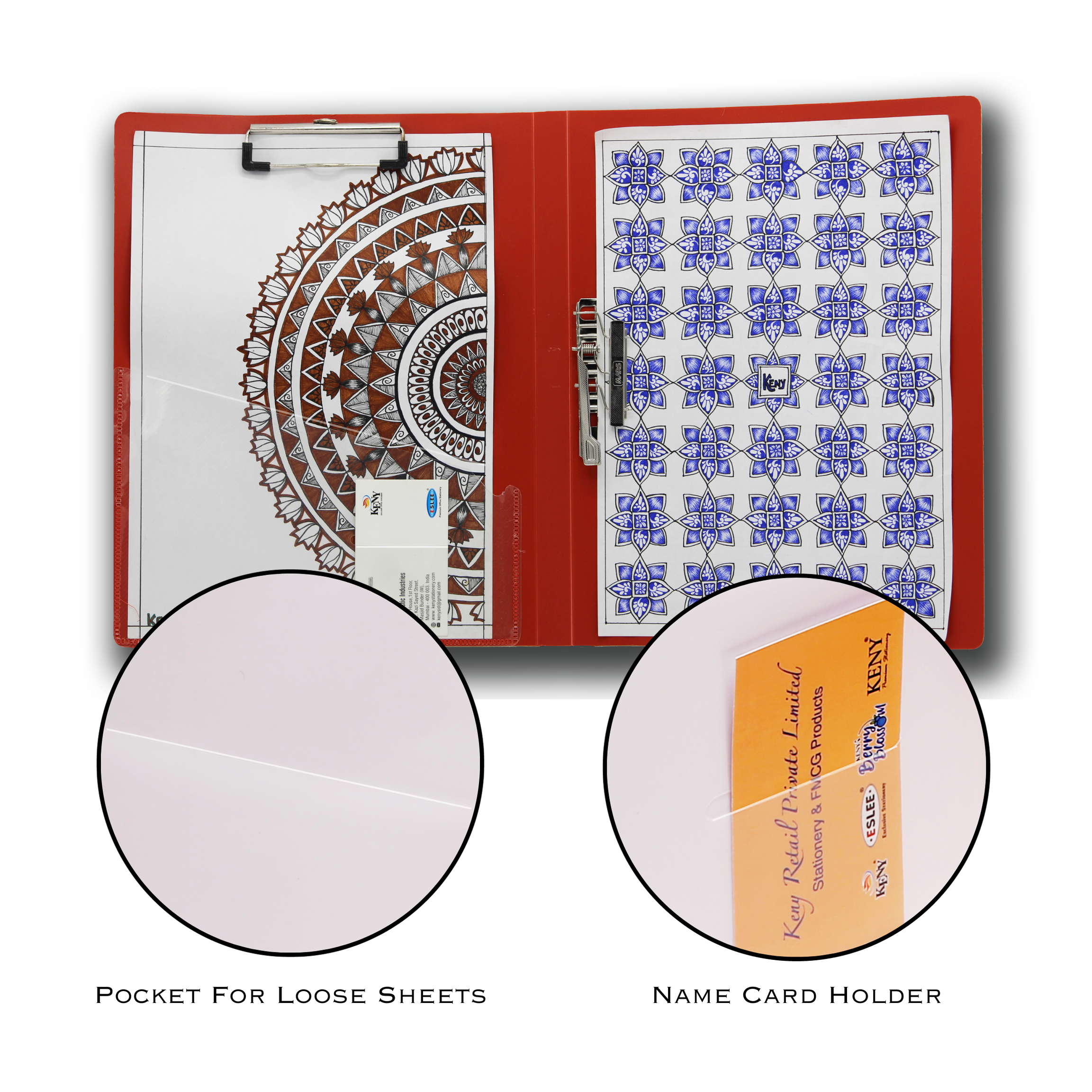 Keny Double Clip File | With Timex & Wire Clip | FC Size