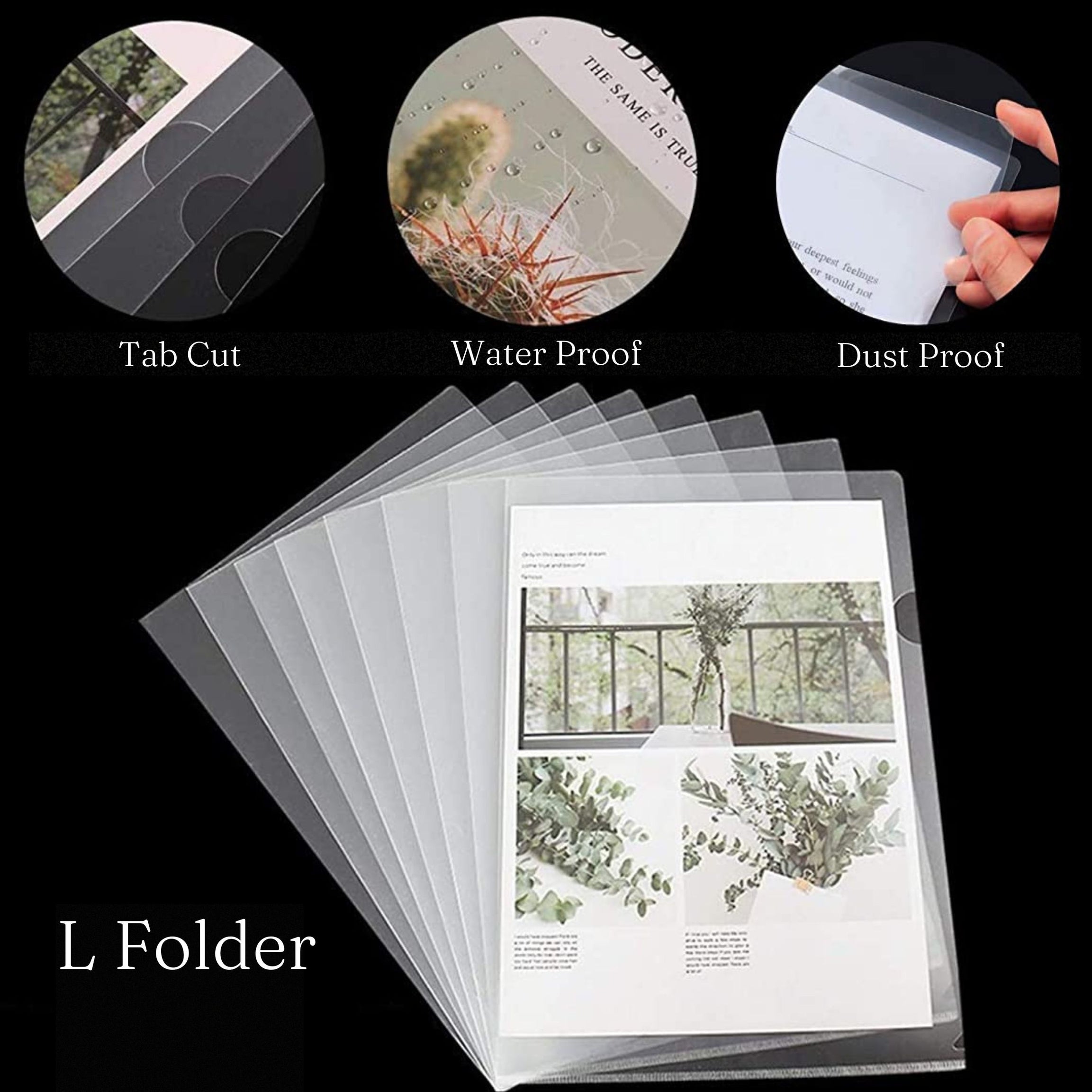 Keny L Folder | Thick Jackets | A4 Size | Pack of 20