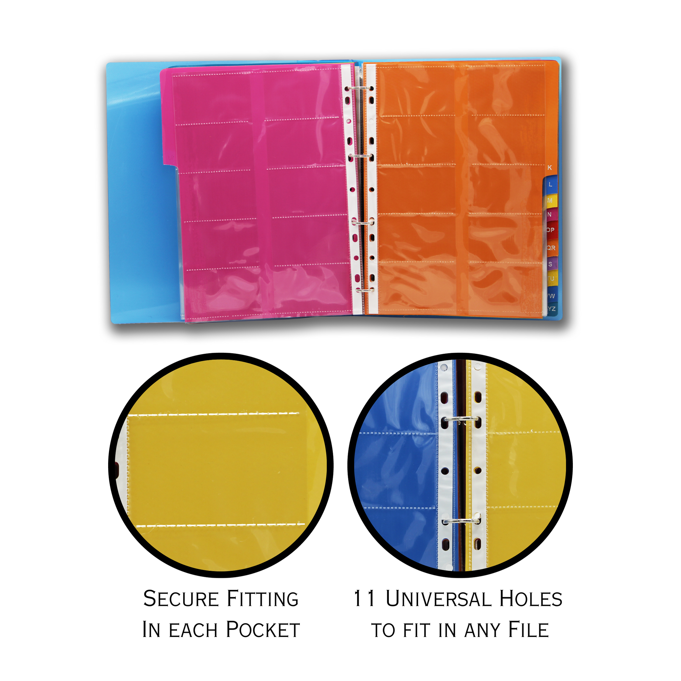 Keny Business Card Folder | 10 Card Slots | 800 Pockets With Index Set